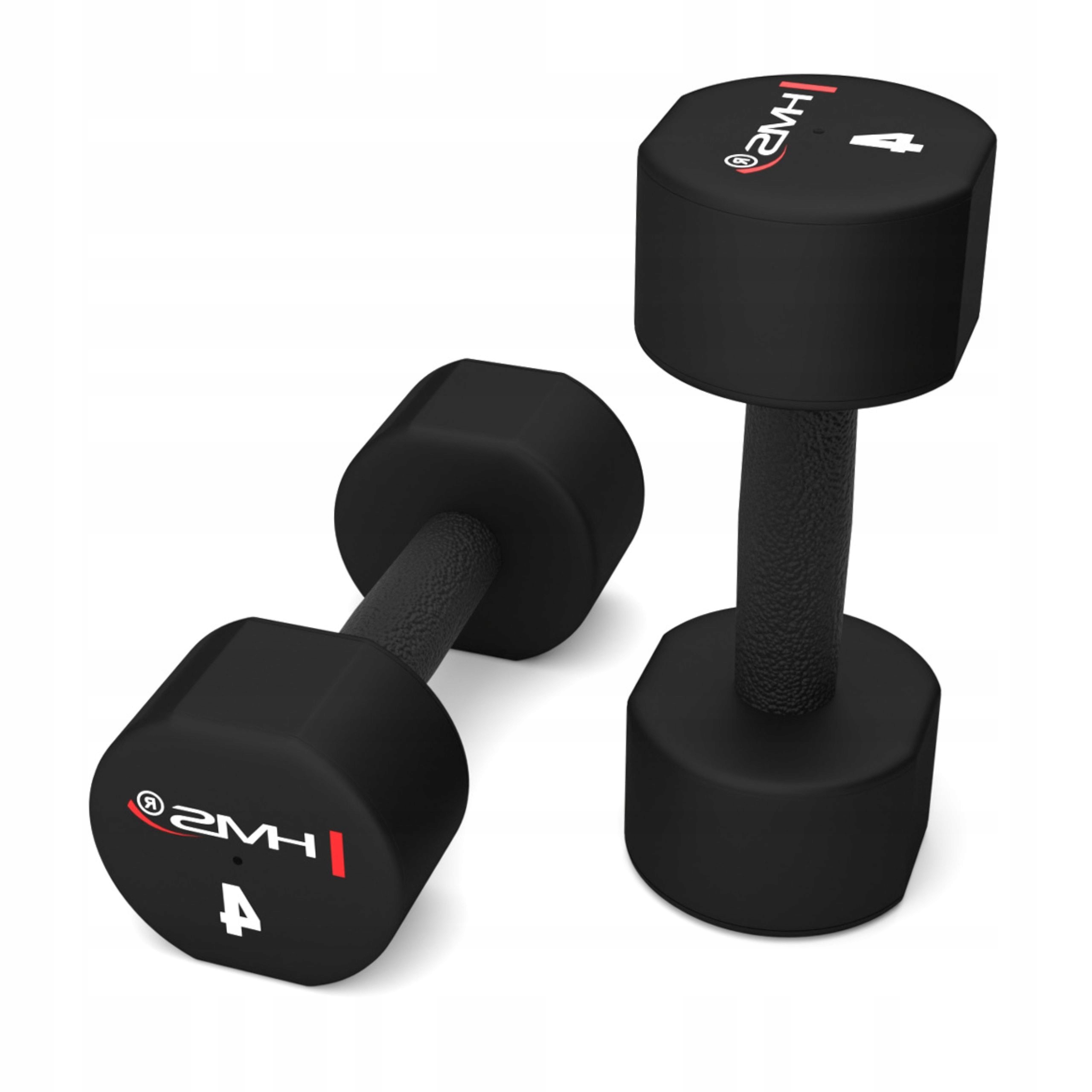 Pevné činky z rýhované oceli ocel, sada 2 x 4 kg Hms