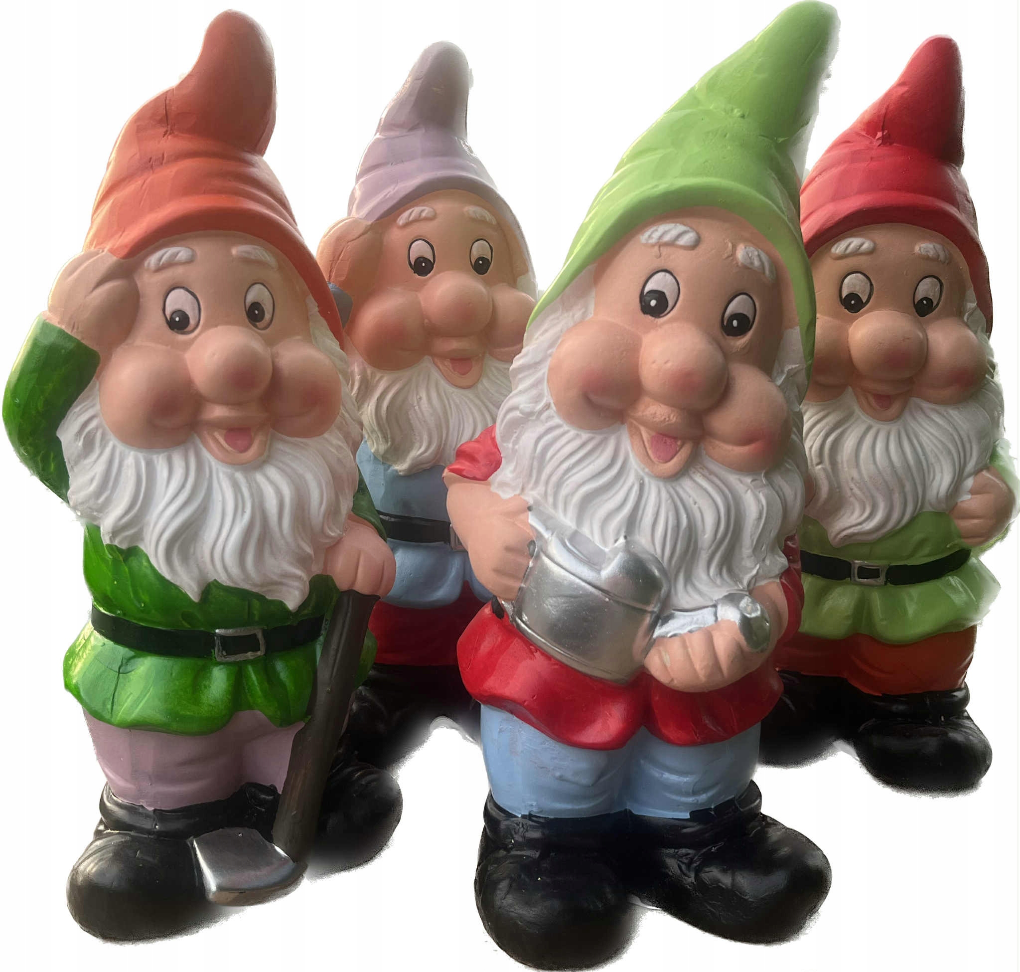Krasnale Ogrodowe Figurki Dekoracje Ogrodowe Zestaw 4X 30 CM Krasnal