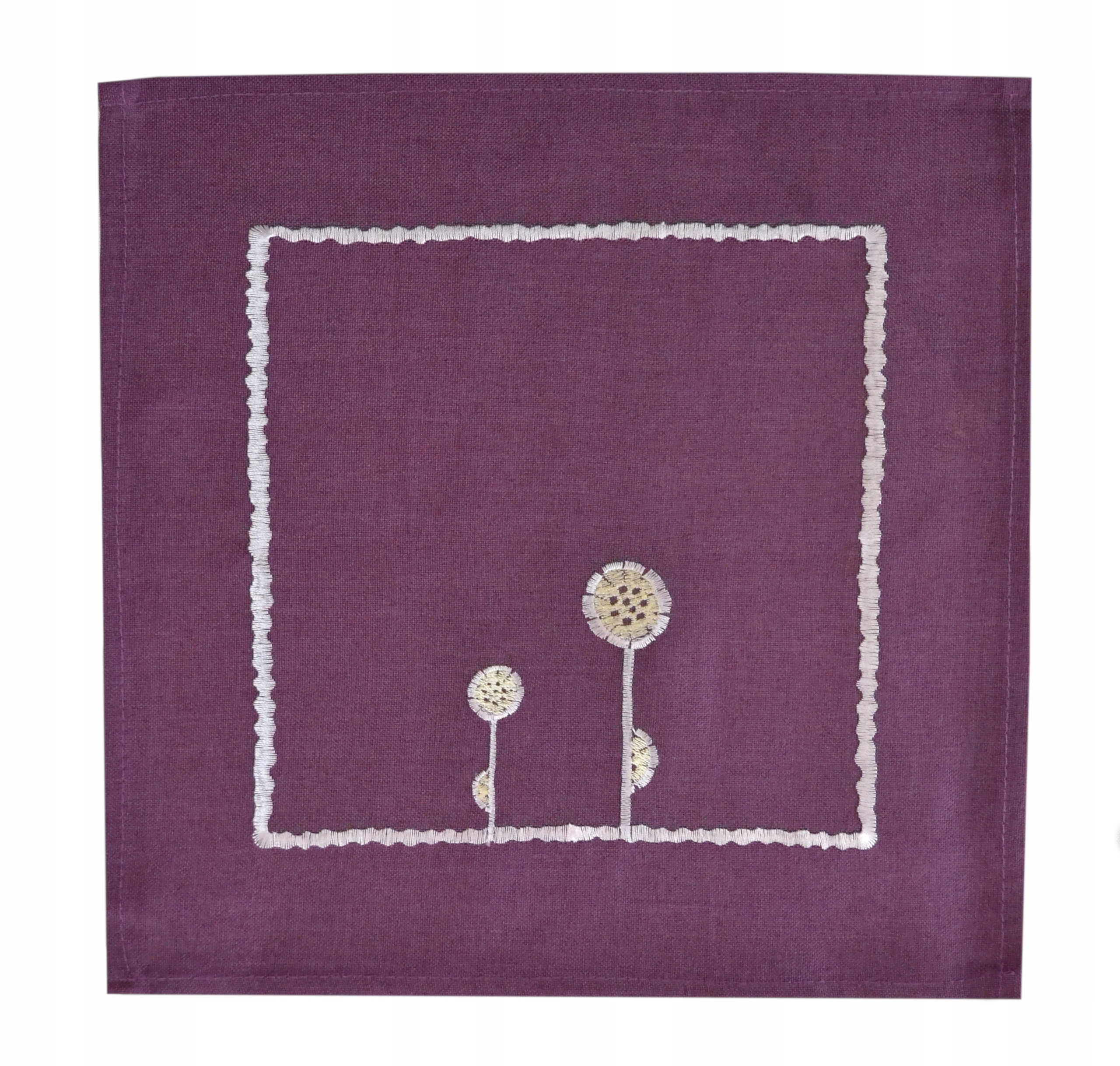 

Serwetka z haftem 30x30 kwiat fiolet