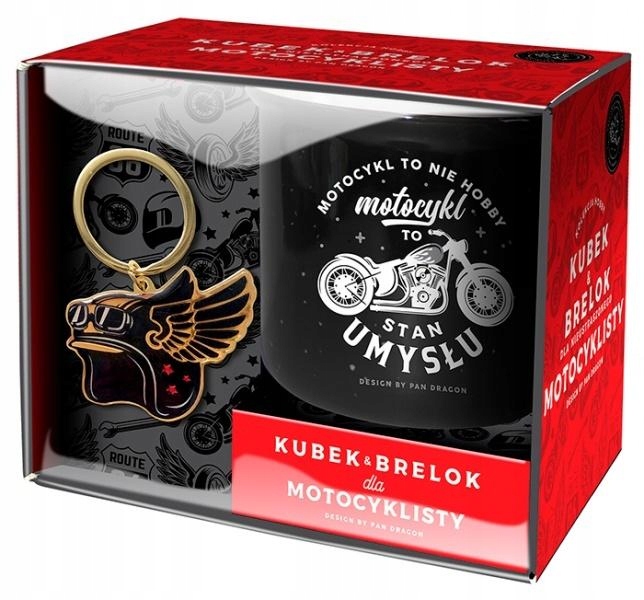 Sada hrnků s přívěskem Dárek K Vánocům pro hobby motorkáře Motocykl