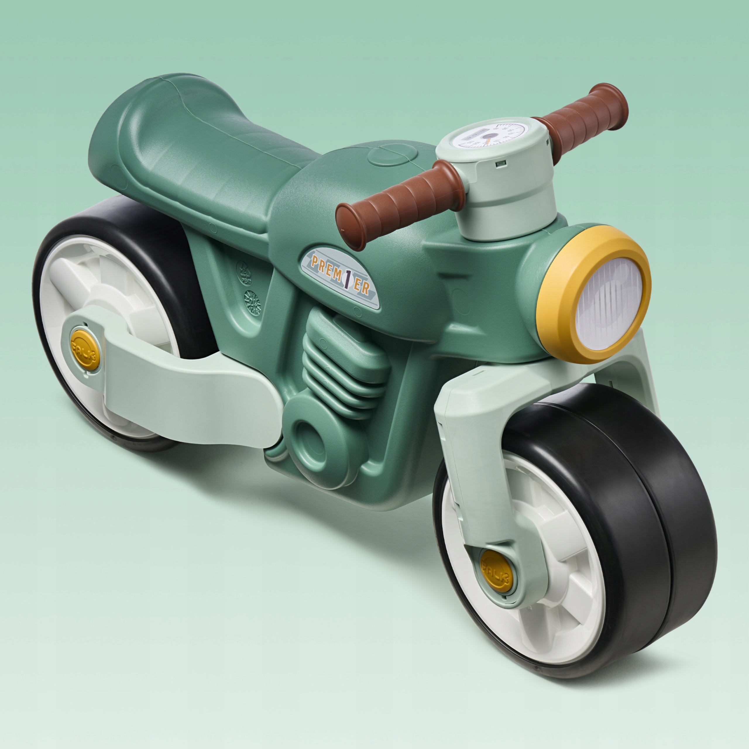 Jeździk Motocykl Biegowy Vintage Zielony 1-3 lat Dla Dzieci Falk