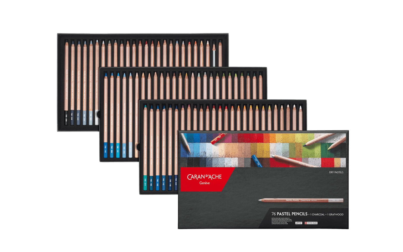 Pastelové tužky Caran d'Ache 76 barev