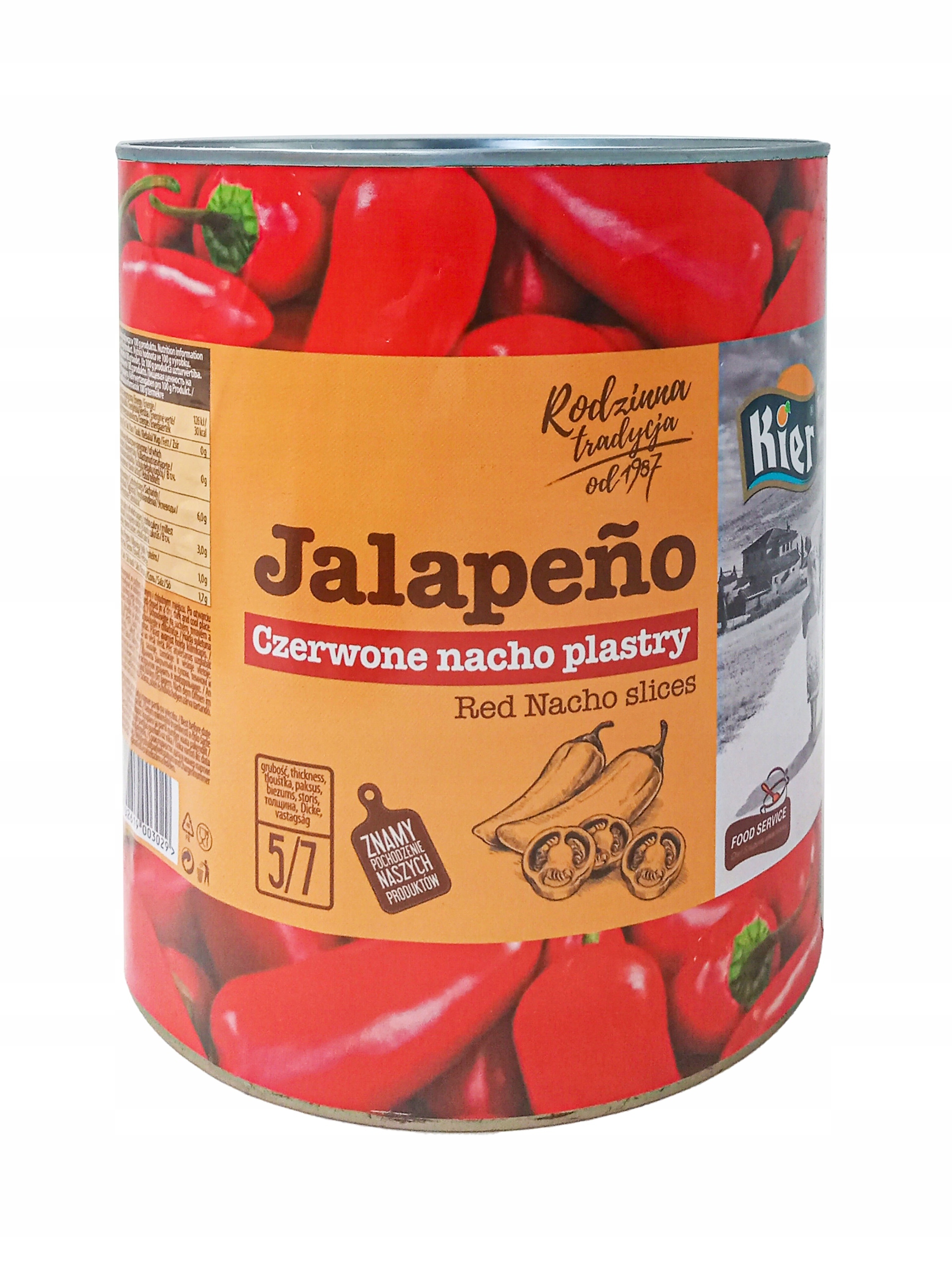 

Papryka Jalapeno Czerwona Kier Nacho Plastry 3 kg