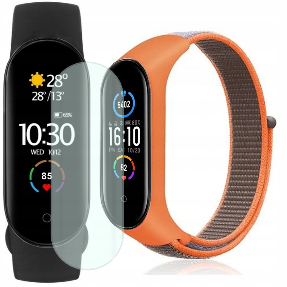 

Xiaomi MI Band 5 Opaska + Folia + Kolorowy Pasek
