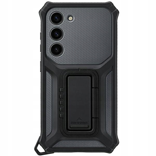Pouzdro Samsung EF-RS911CB S23 S911 titanové/titanové Rugged Gadget Case