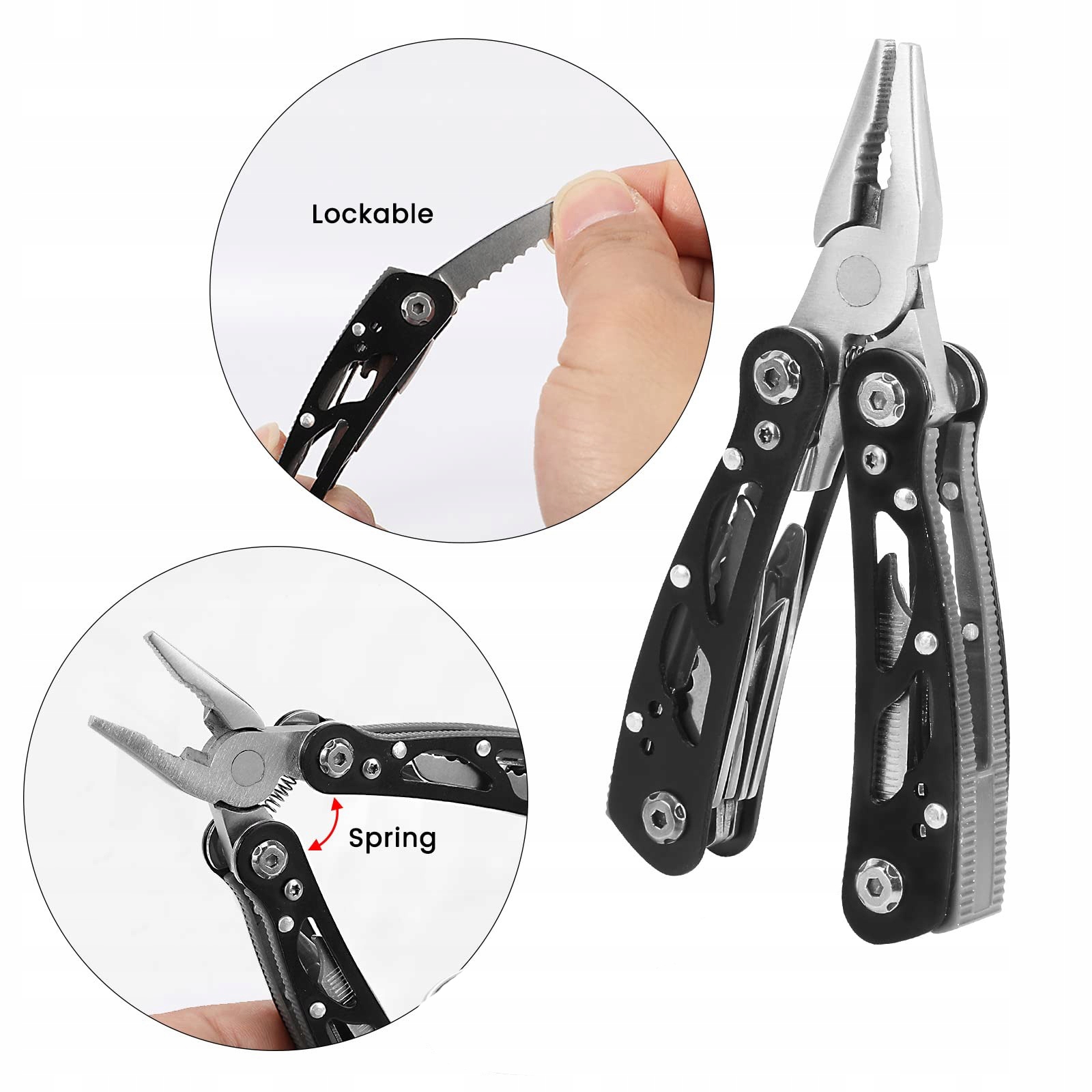 Multitool 15 W 1 Kombinerki Nóż Narzędzia Etui Traveler MUL4