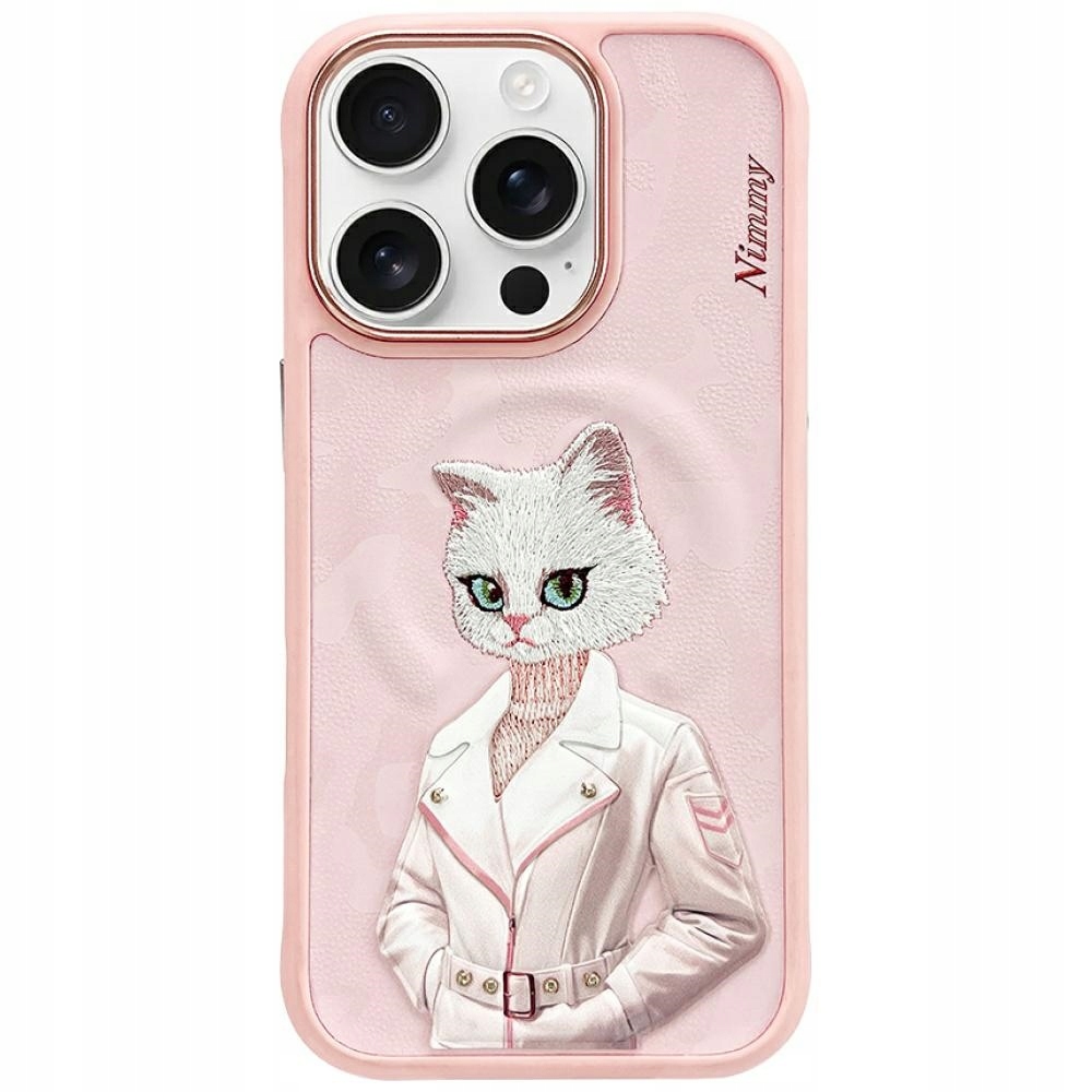 Pouzdro Nimmy Magnetic fashion cute pet MagSafe pro iPhone 16 Pro Max růžové