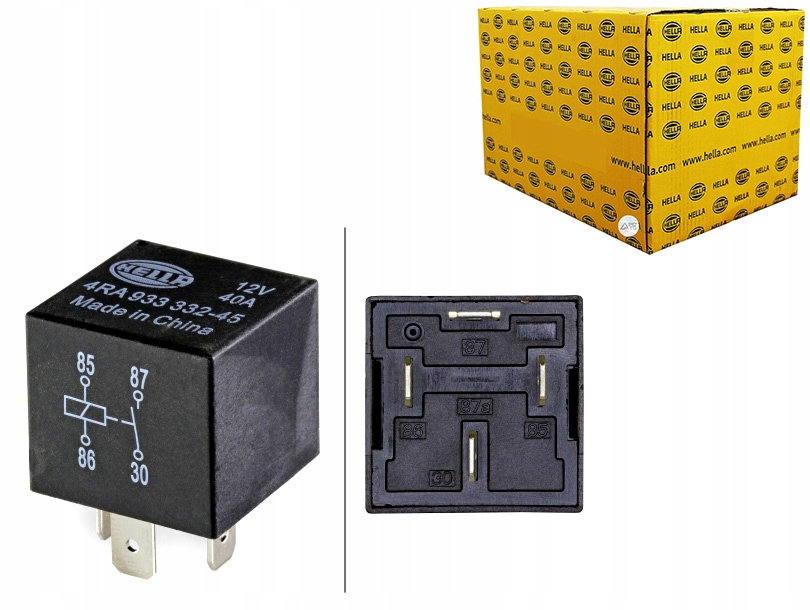 HELLA PRZEKAŹNIK PRĄDU PRACY V A 5 15 40A 12V LICZBA BIEGUNÓW 4SZT
