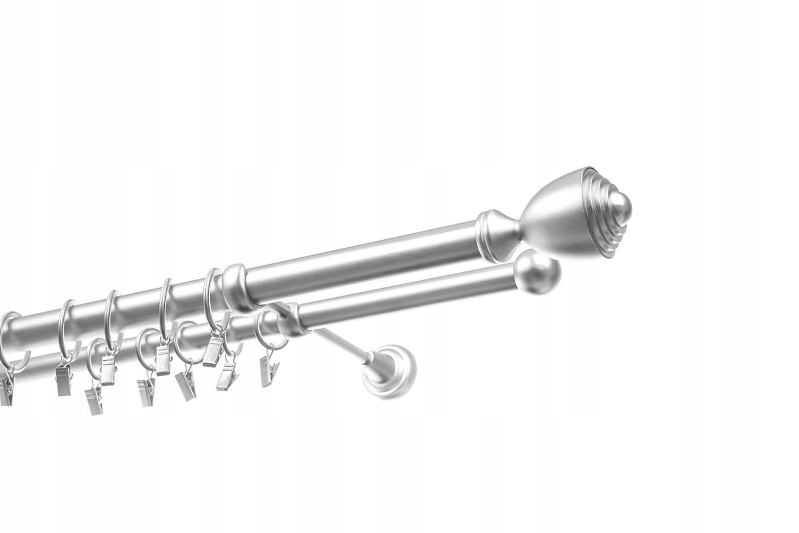 

Karnisz Metal 25+19 mm podwójny Antyk Stal 300