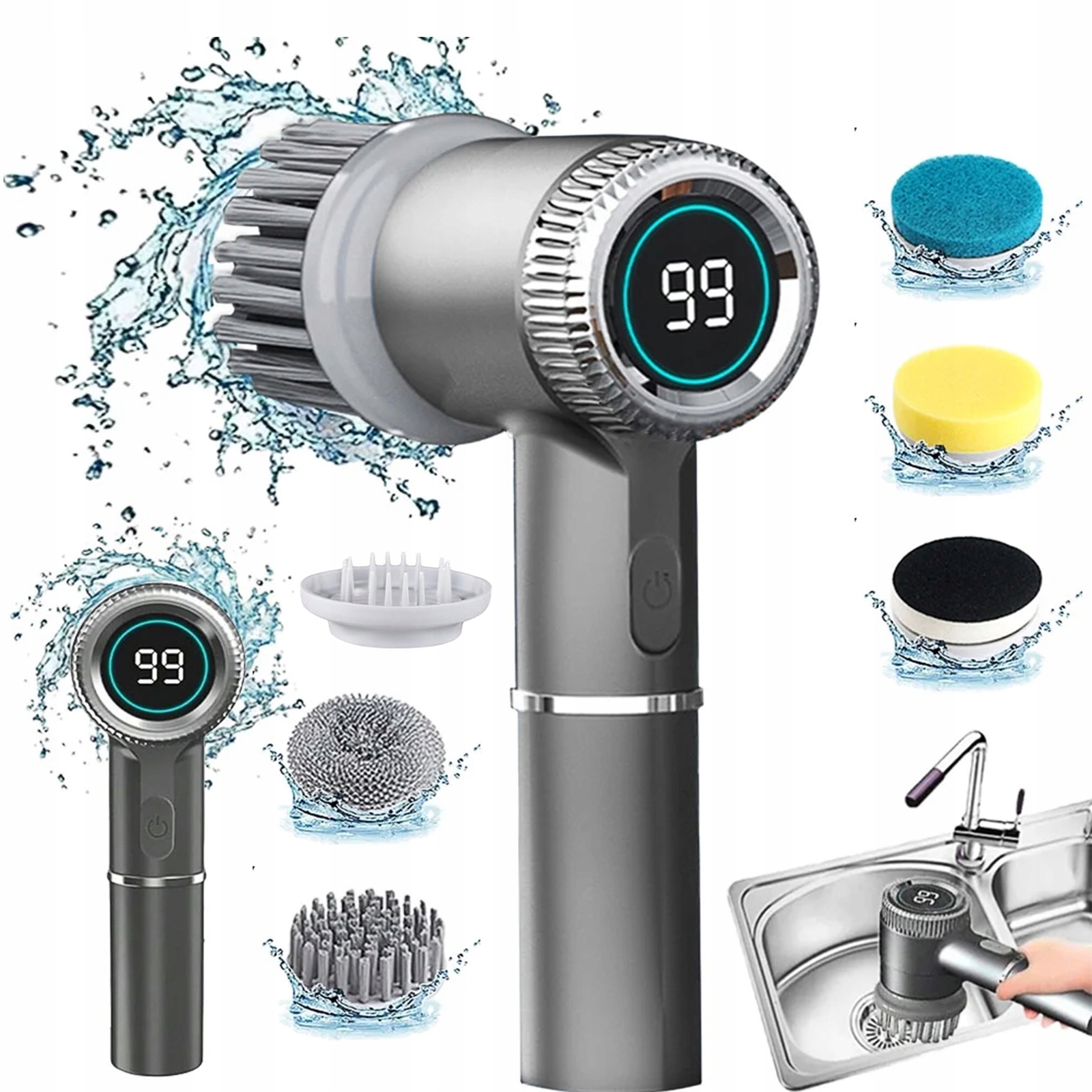 Levně Elektrický Čisticí Kartáč 5v1 Na Čištění A Mytí Desek