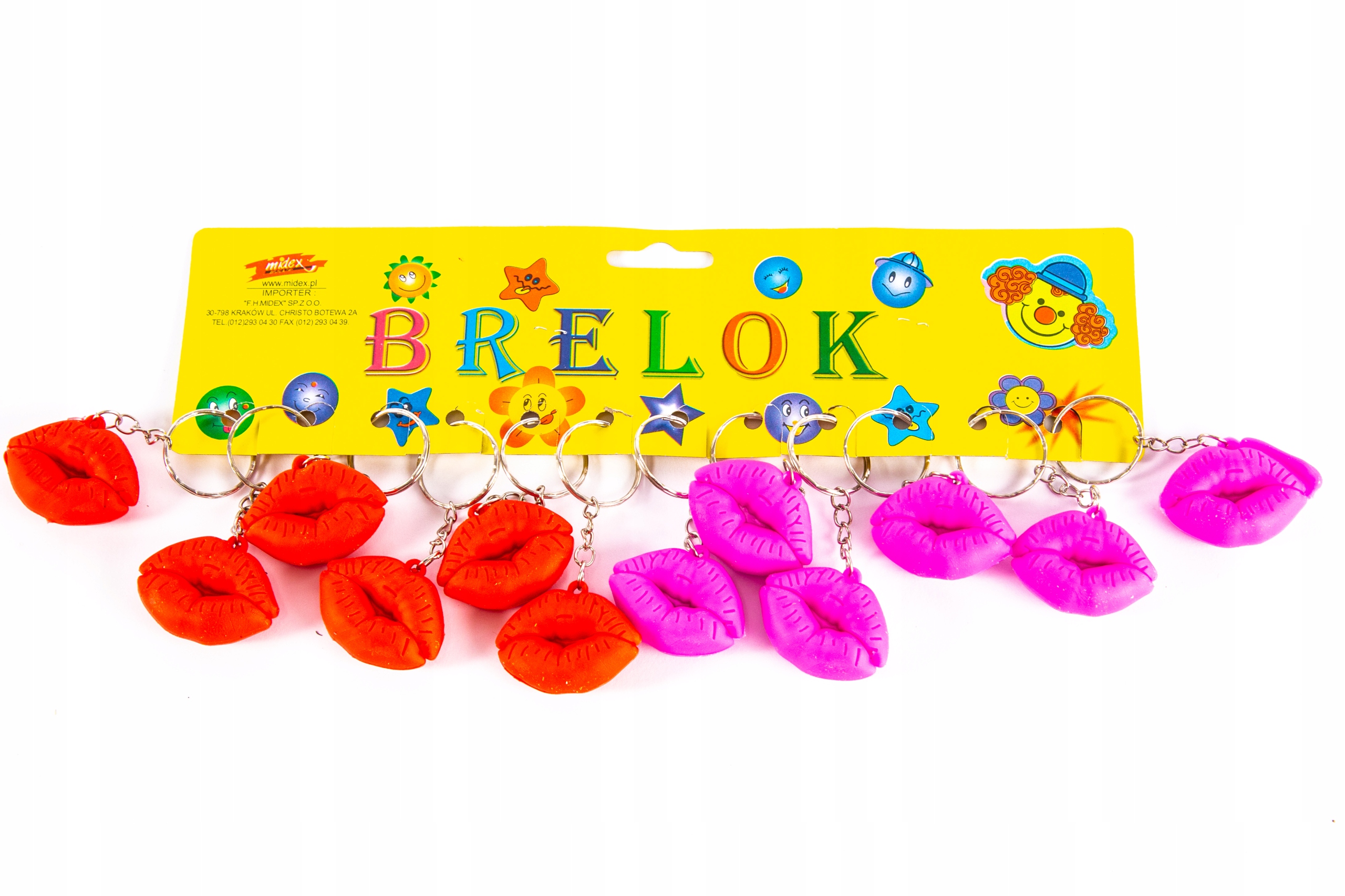 

Brelok Walentynki Usta Prezent Zestaw 12szt