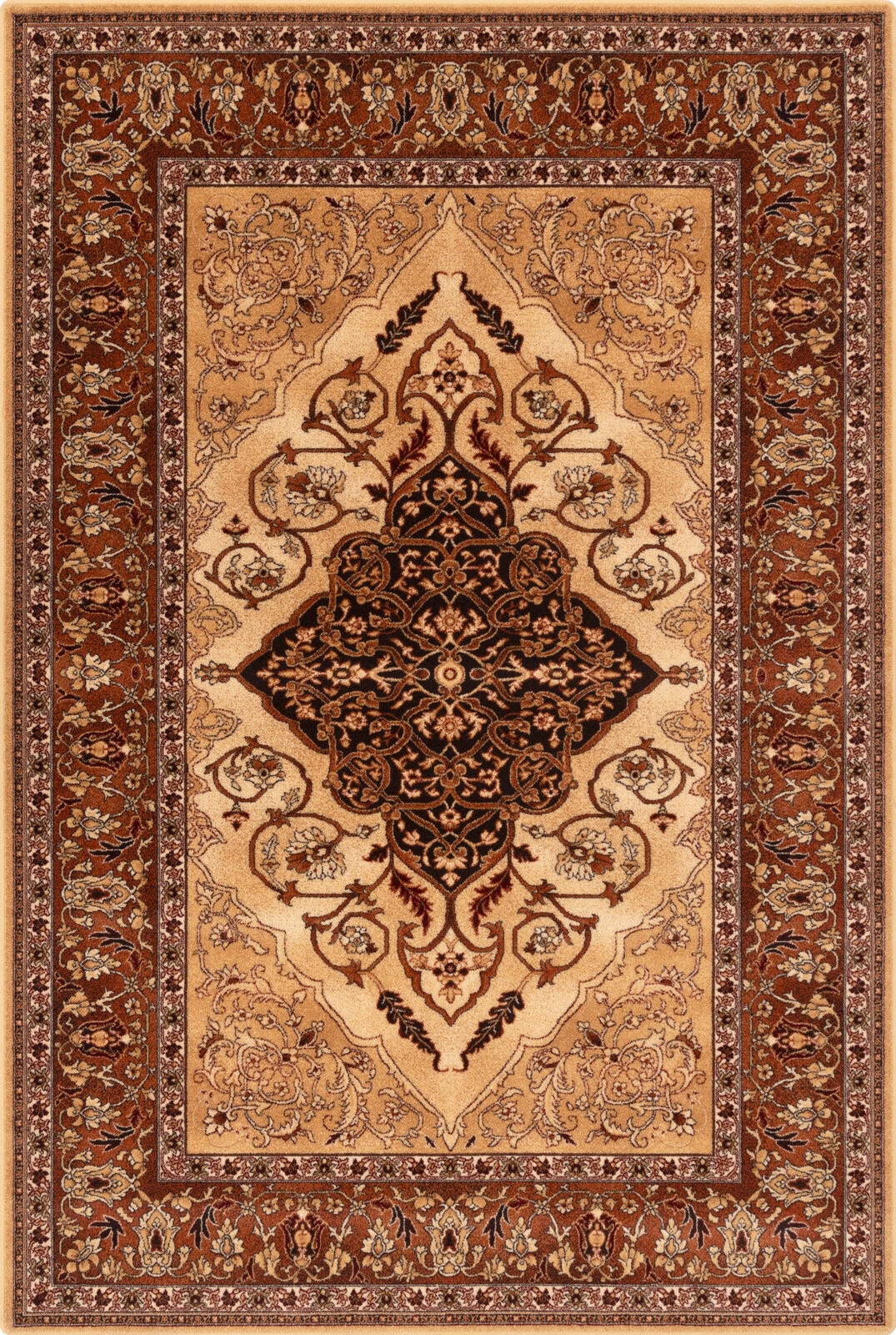 Dywan wełniany do salonu Leyla Bursztyn Isfahan 200x300 cm