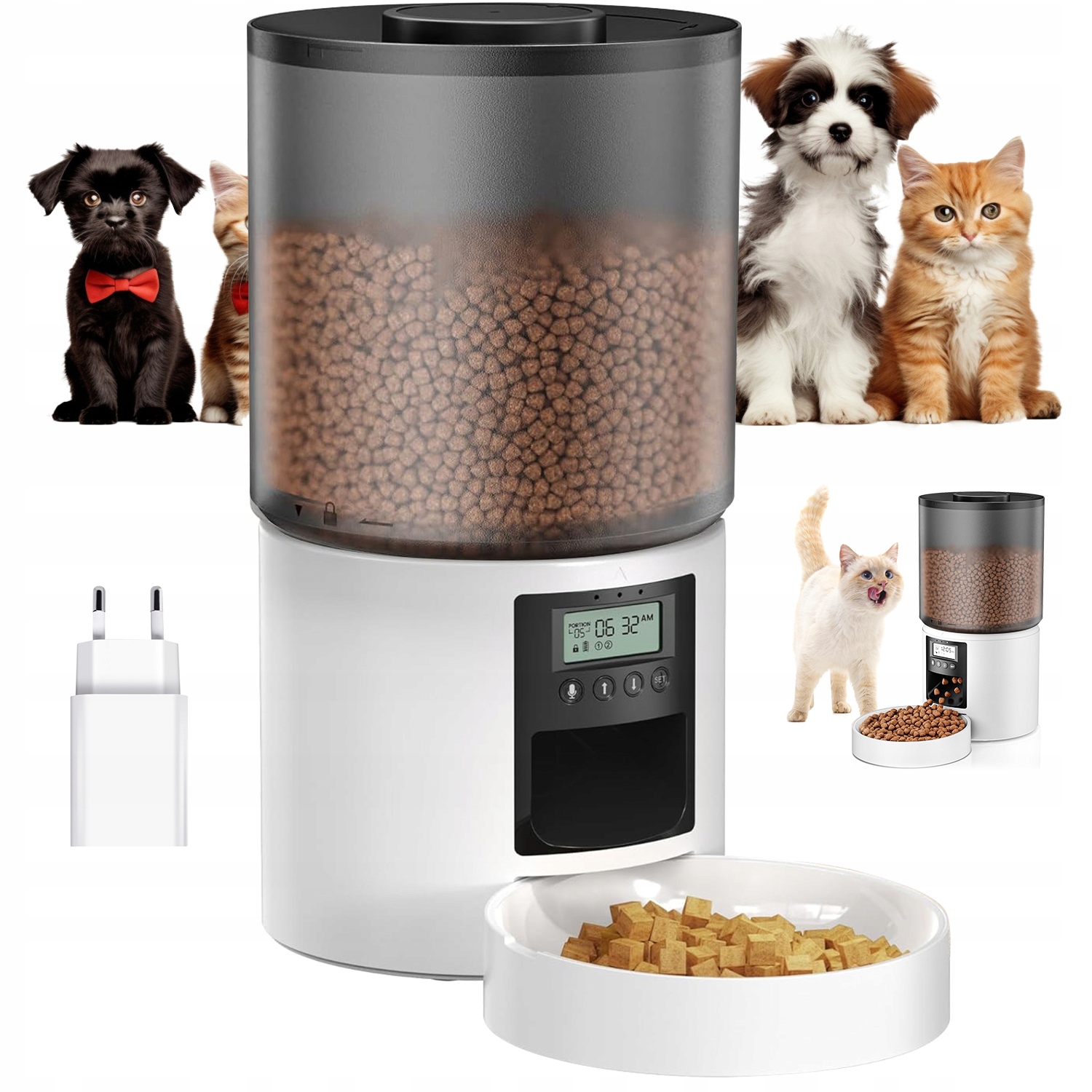 Levně Inteligentní Dávkovač Krmiva Pro Kočky a psa 4 l nádoba