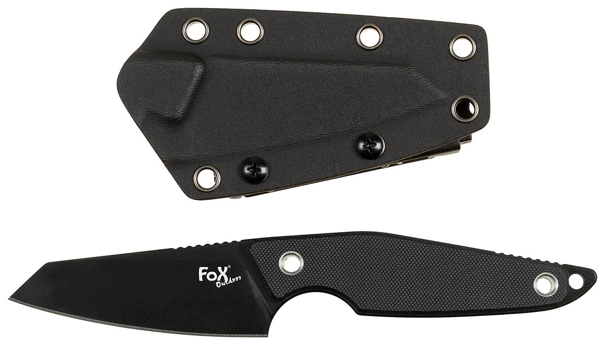 Nůž „Raven“ full tang ocel 3Cr13MoV černý Fox Outdoor