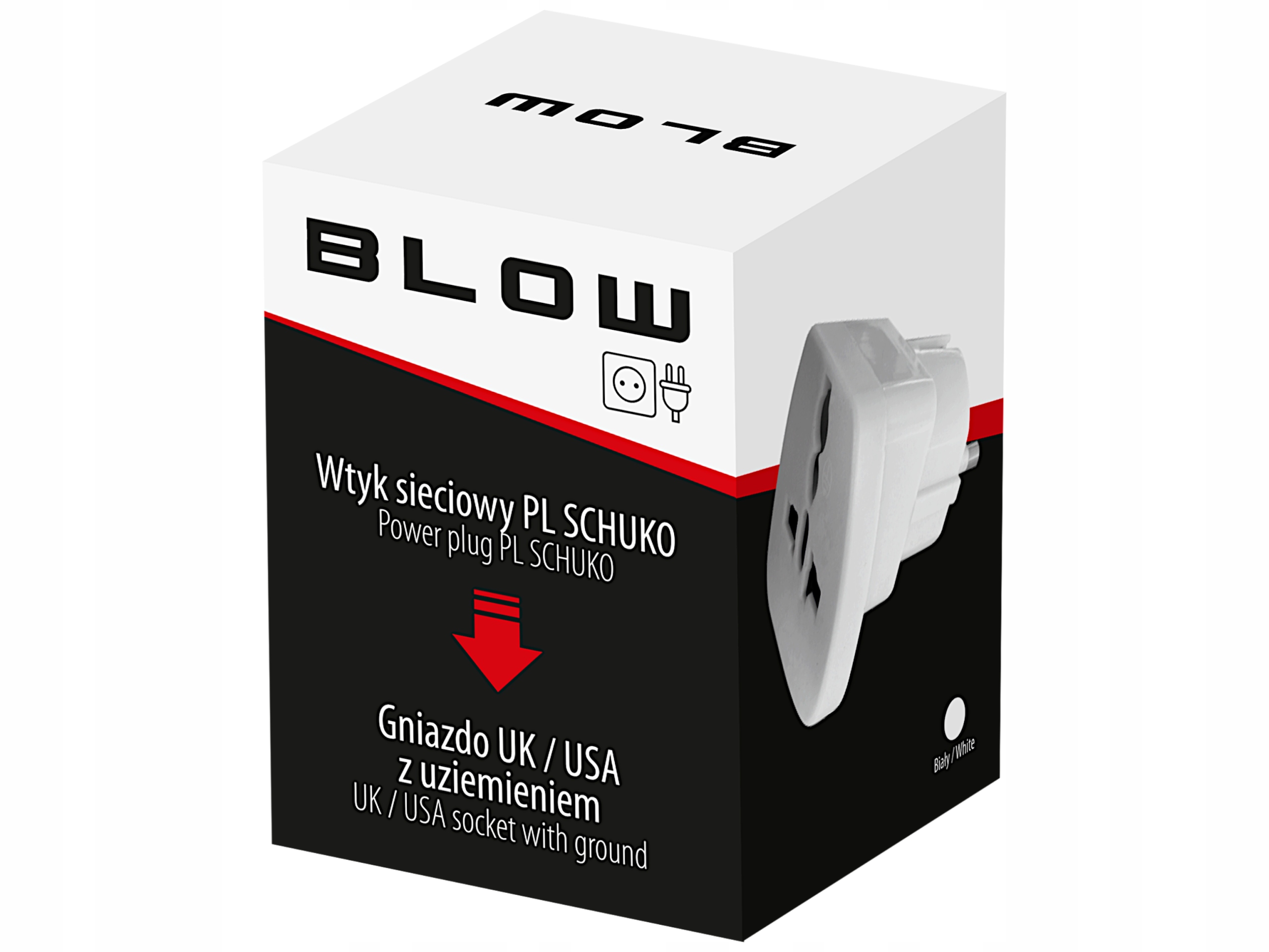 2x ZESTAW PRZEJŚCIÓWKA ANGIELSKA ADAPTER GNIAZDO UK USA WTYCZKA WTYK PL EAN (GTIN) 5900804128649