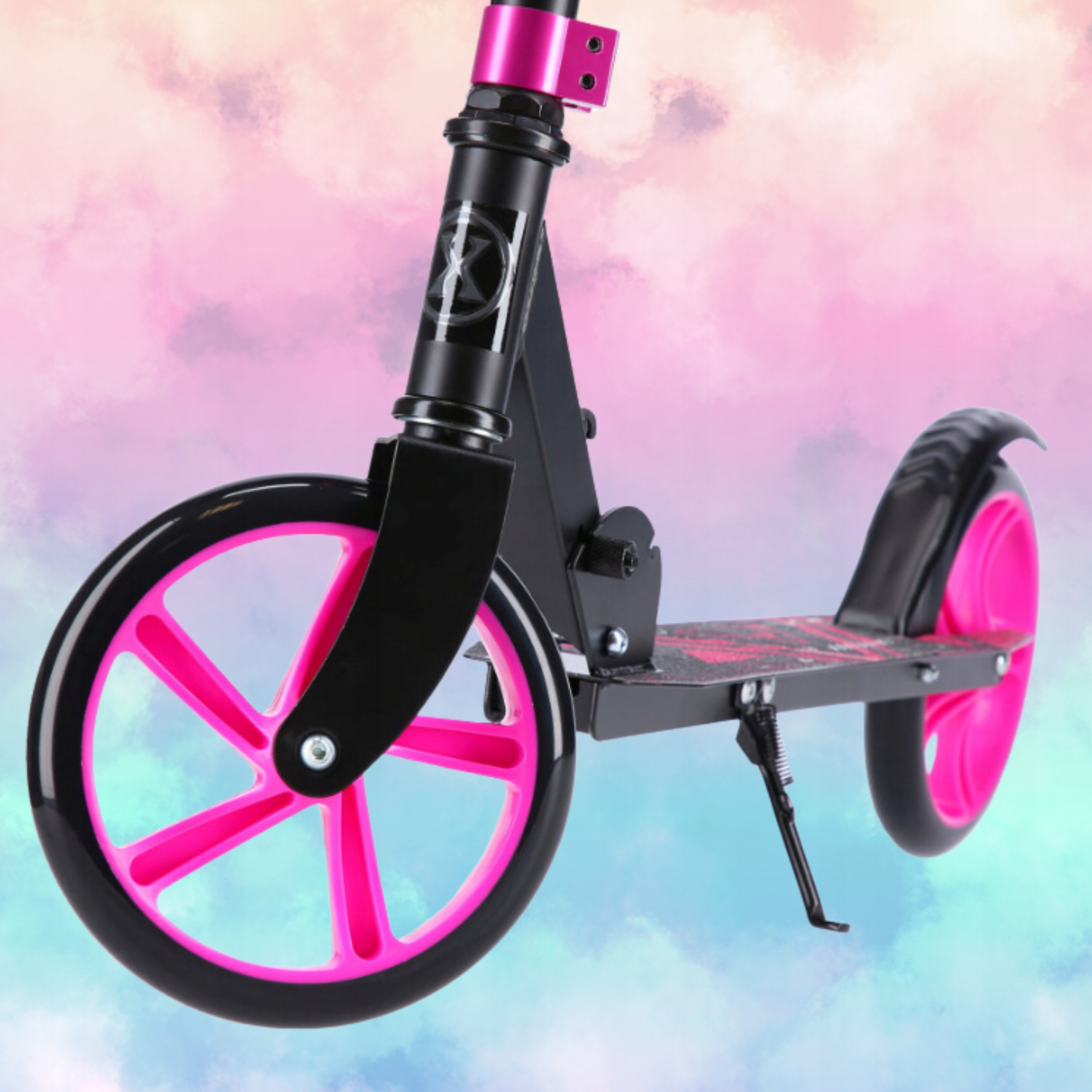 HULAJNOGA DWUKOŁOWA MIEJSKA SKŁADANA Z HAMULCEM REGULOWANA WYSOKOŚĆ NILS EX Kolor Czarny Pomarańczowy