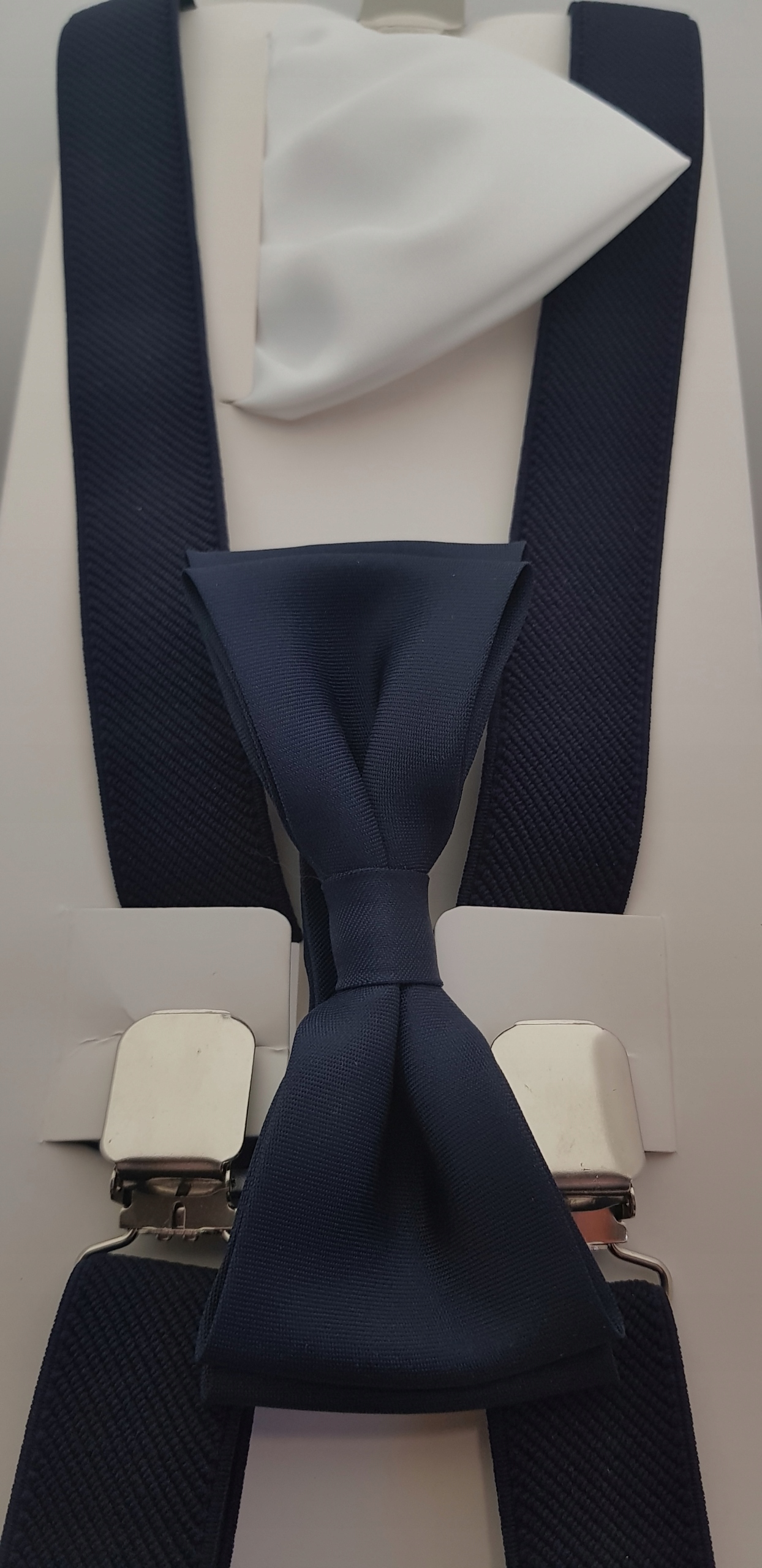 KOMPLET GRANATOWE SZELKI Z MUCHĄ-MUSZKĄ I POSZETKĄ