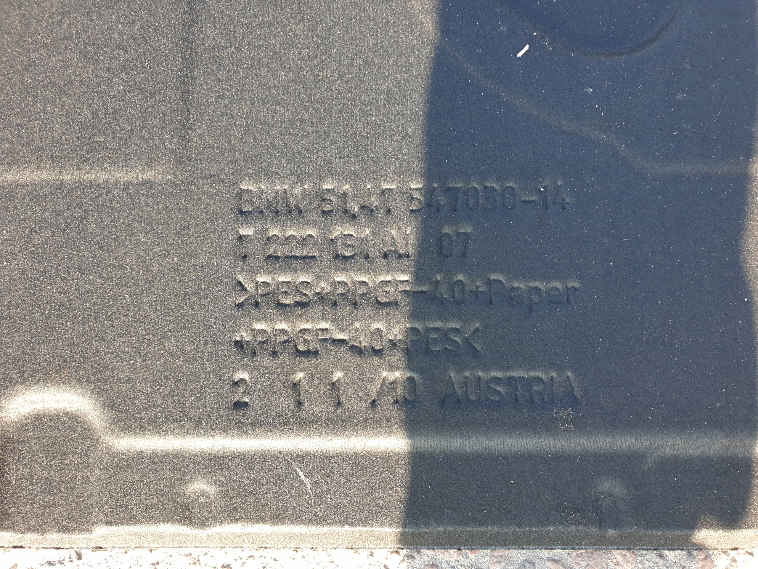 mats floor boot 7547030 BMW F10 BDB!!