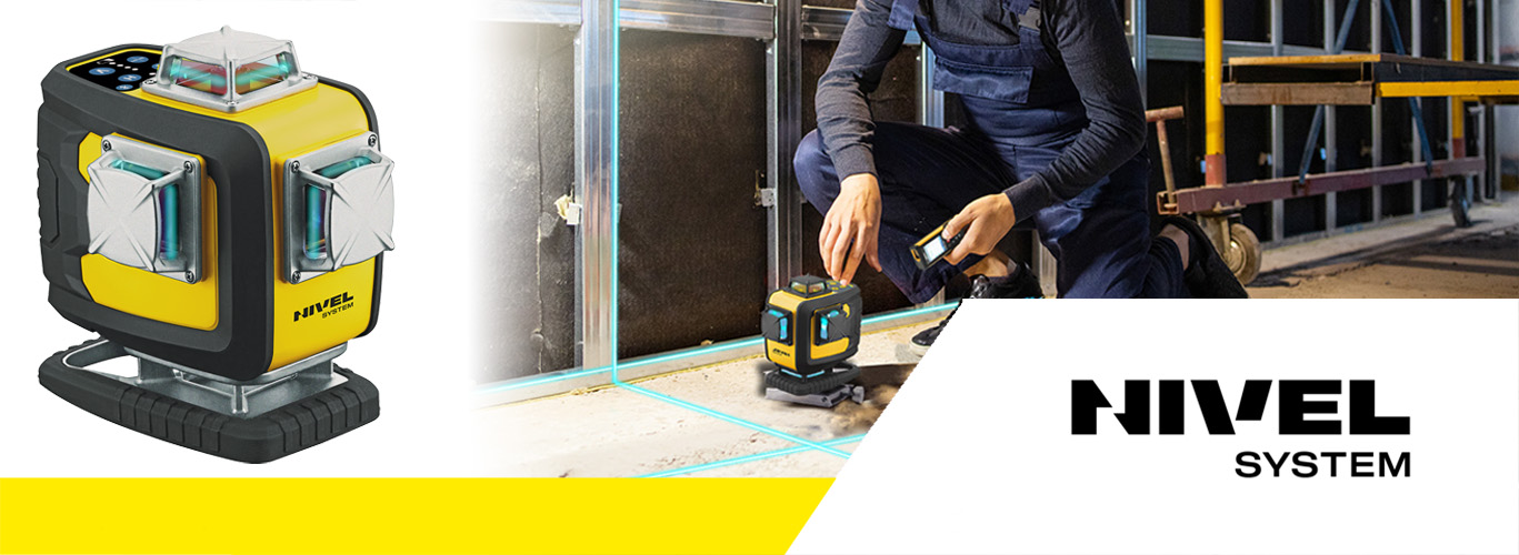 LASER NIEBIESKI NIVEL SYSTEM CL4D-B CLS-4 ZESTAW Długość 12.5 cm