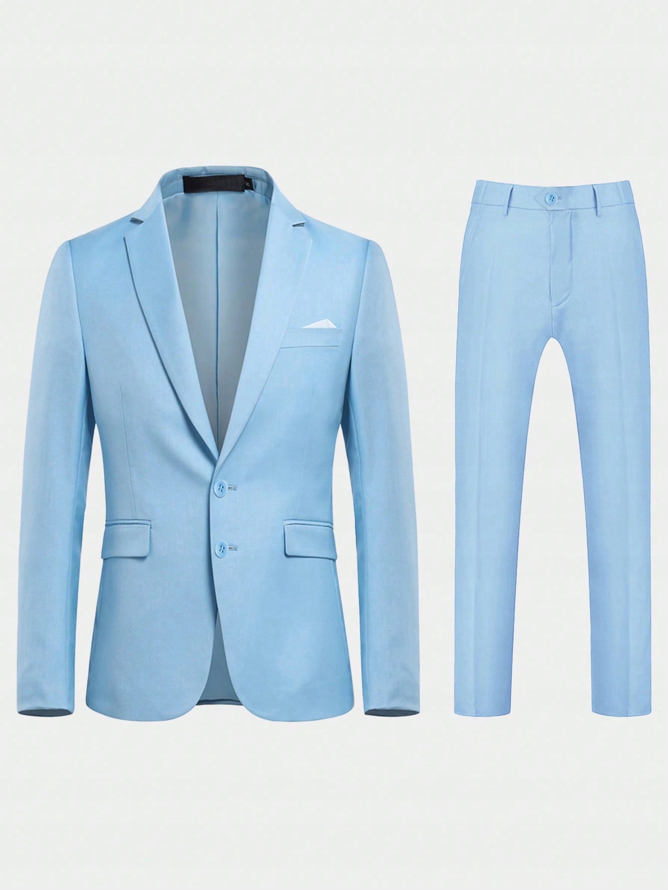 Pánský Elegantní Stylový Vizitkový Oblek, Módní, Modrý Shein XL