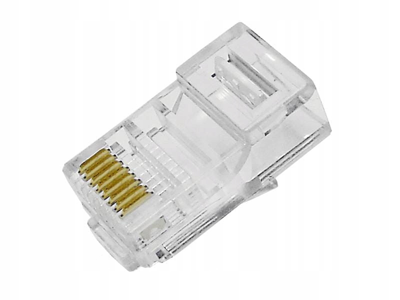 Wtyk RJ45 Kat 5E Drut, Pass Through.