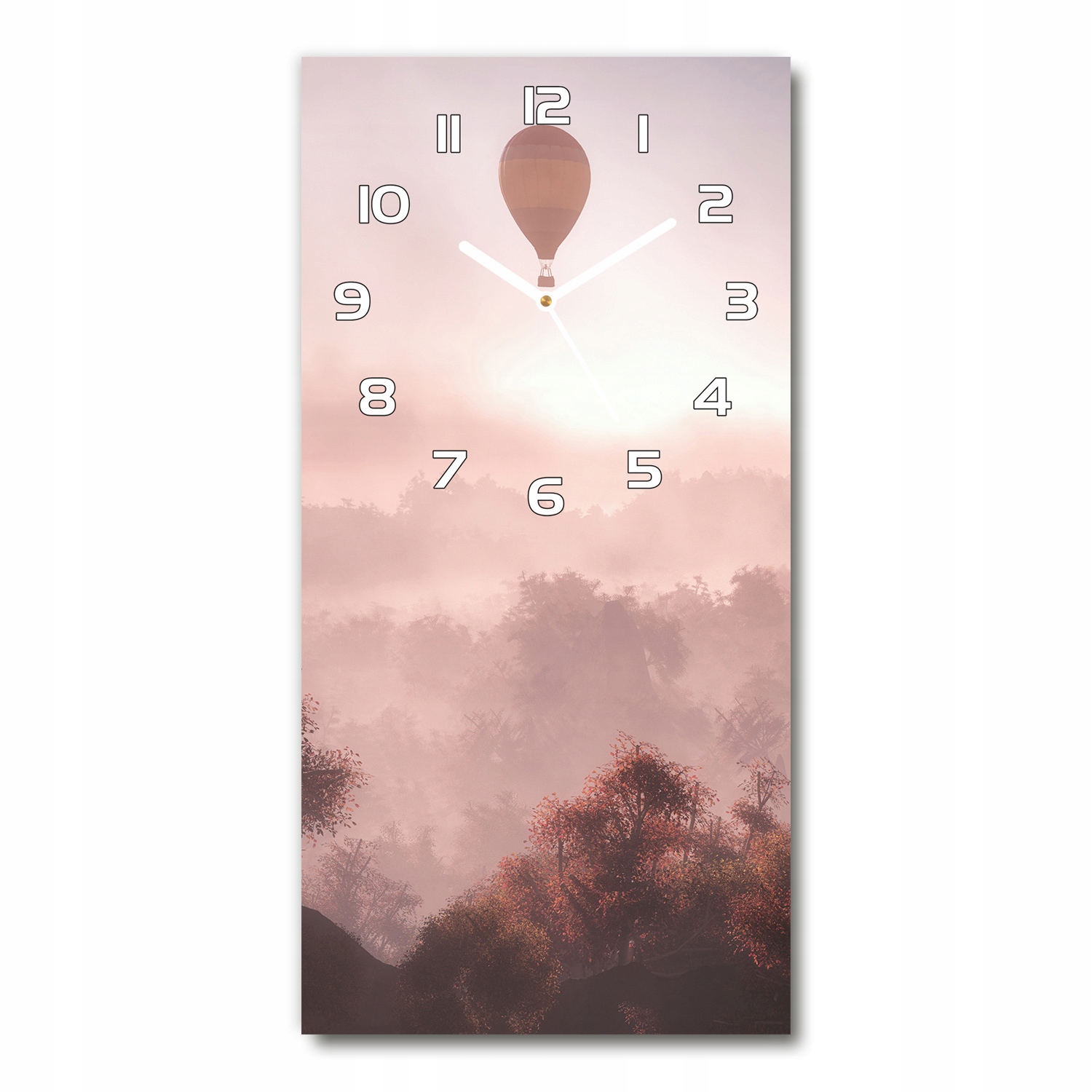 

Wiszący szklany zegar Latający balon las 30x60 cm