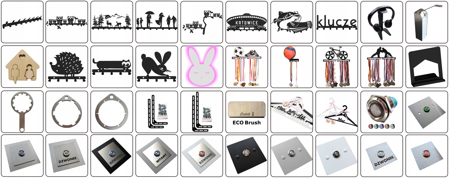 Przycisk dzwonka do domofonu INOX LED 9/12/24/230V Kod producenta MR/P/04