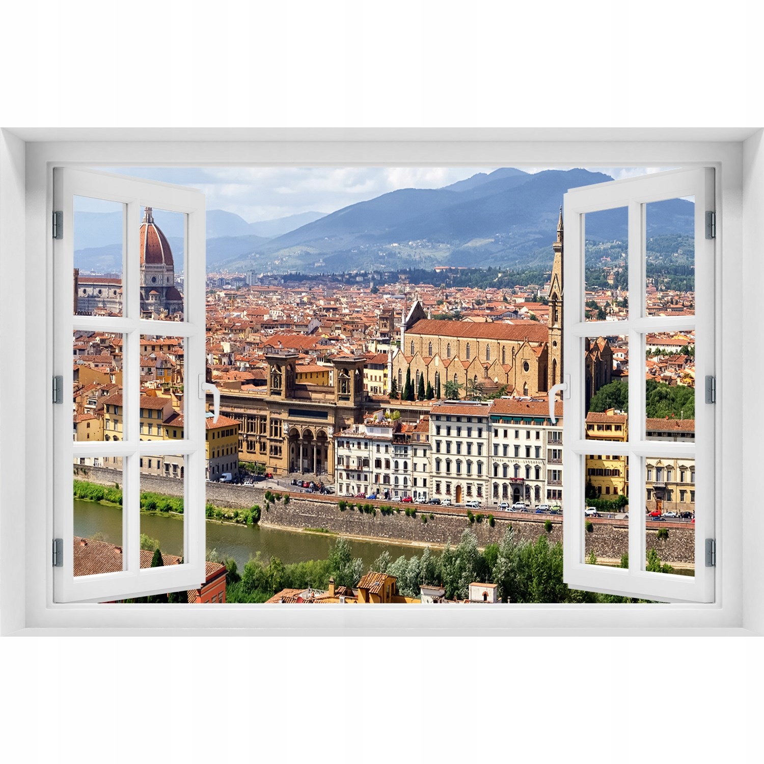 

Naklejka na ścianę 3D Okno Florencja Włochy 120x80