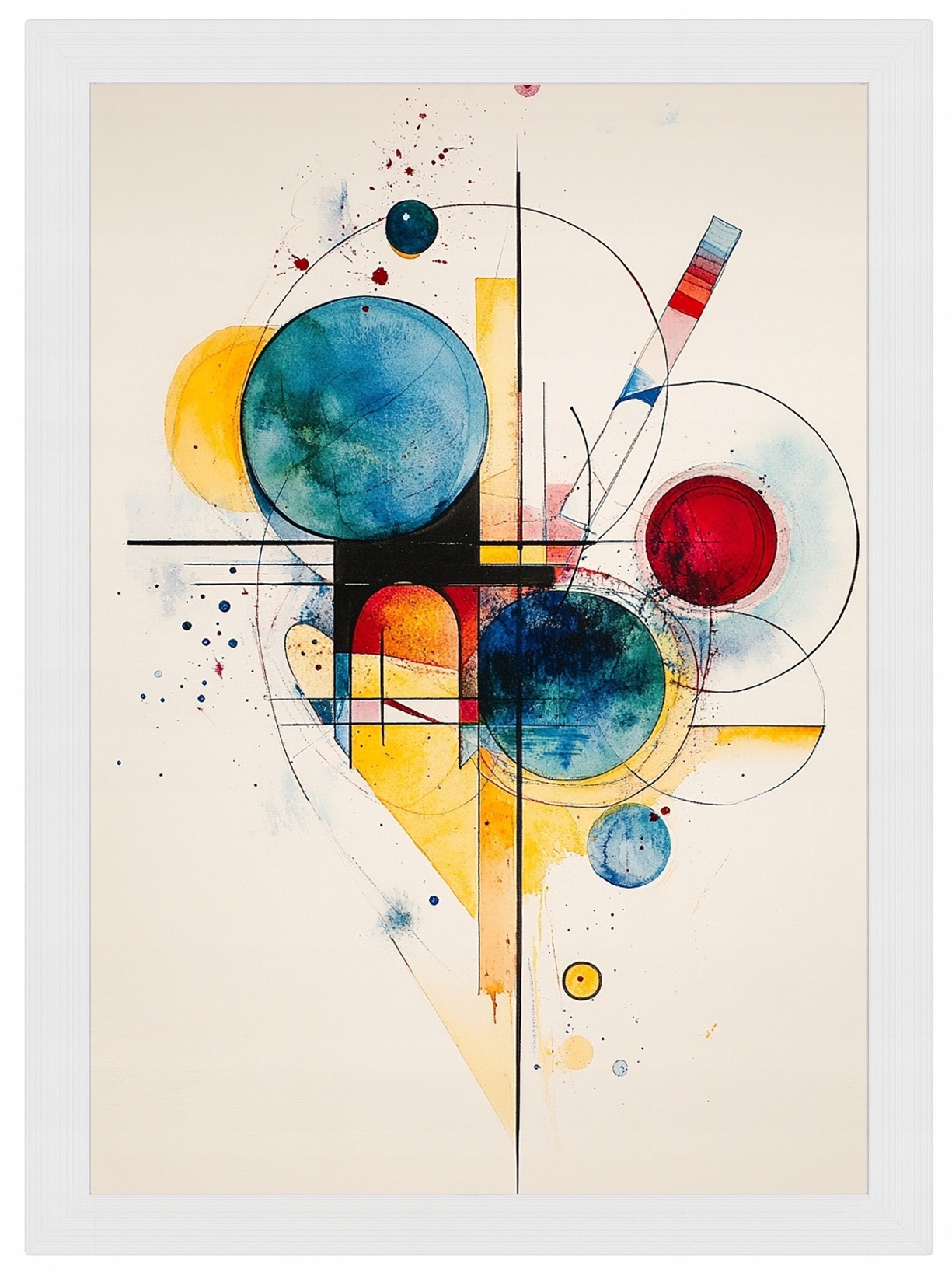 Plakát Rámeček Dřevo Abstrakce Geometrie Bauhaus Kandinský Styl 70x100