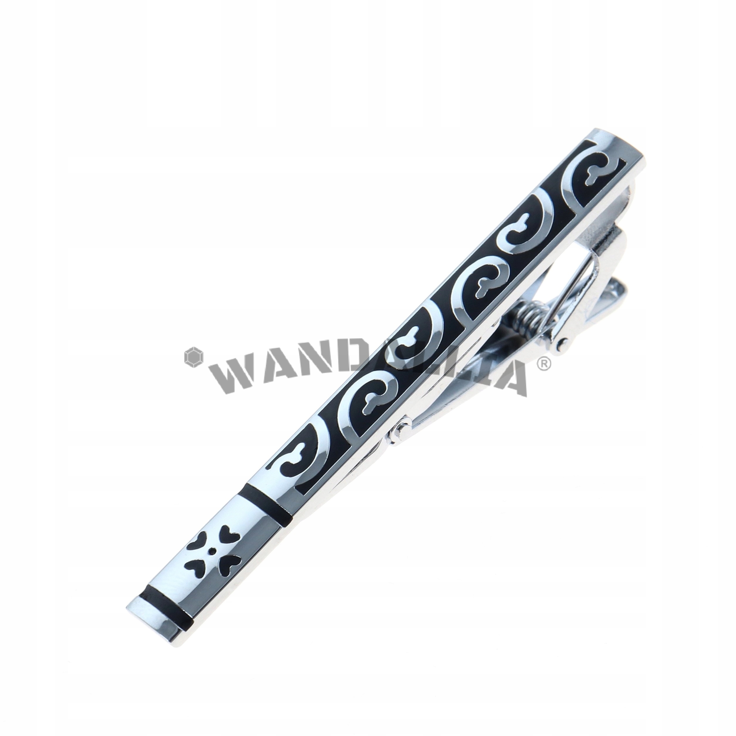 WANDALLIA Spinka do Krawata SP-KR-196 Ślubna Srebrna dł.6cm EAN (GTIN) 5906228206741