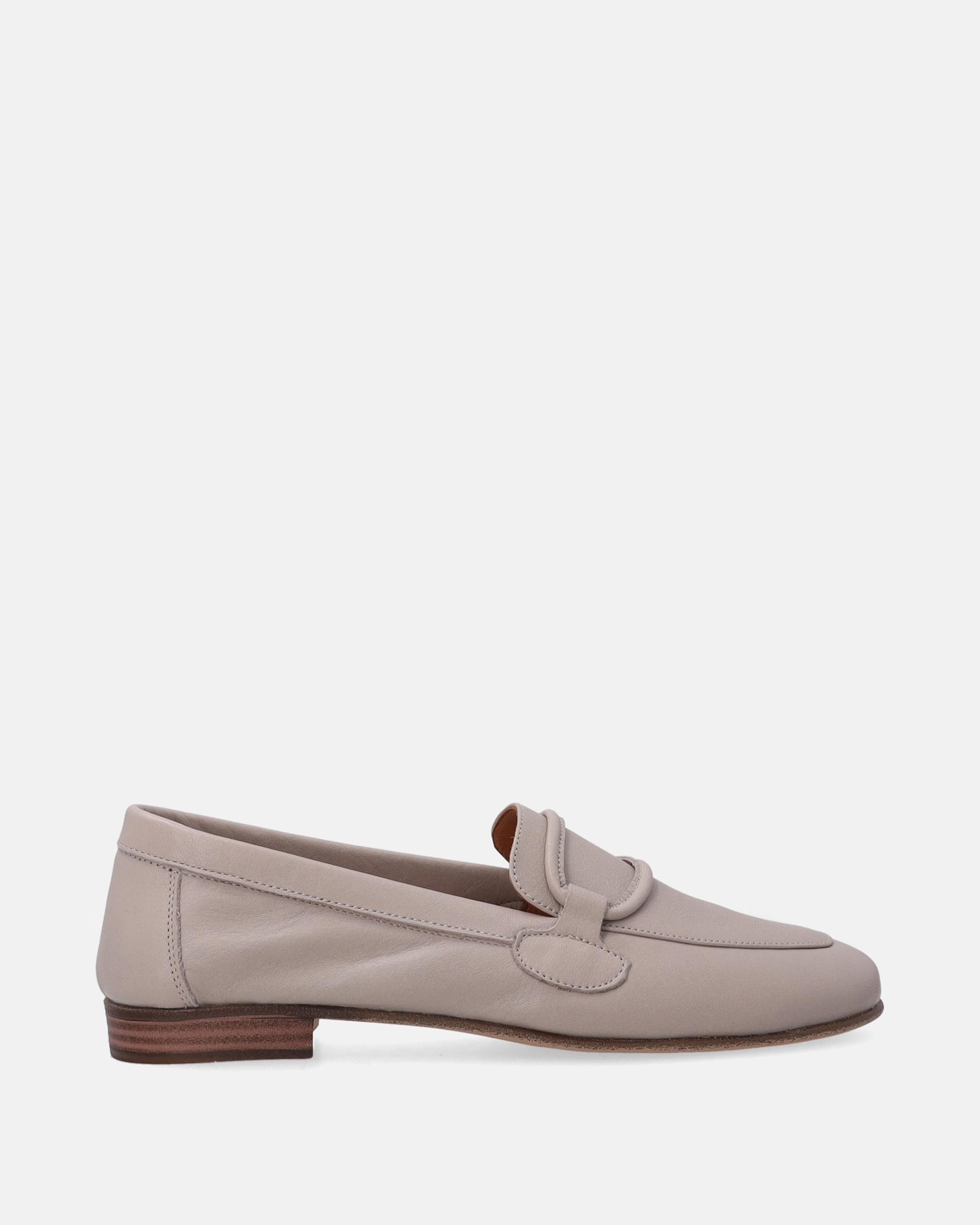 Venezia Szare Mokasyny Damskie Z Gładkiej Skóry Rozmiar 37