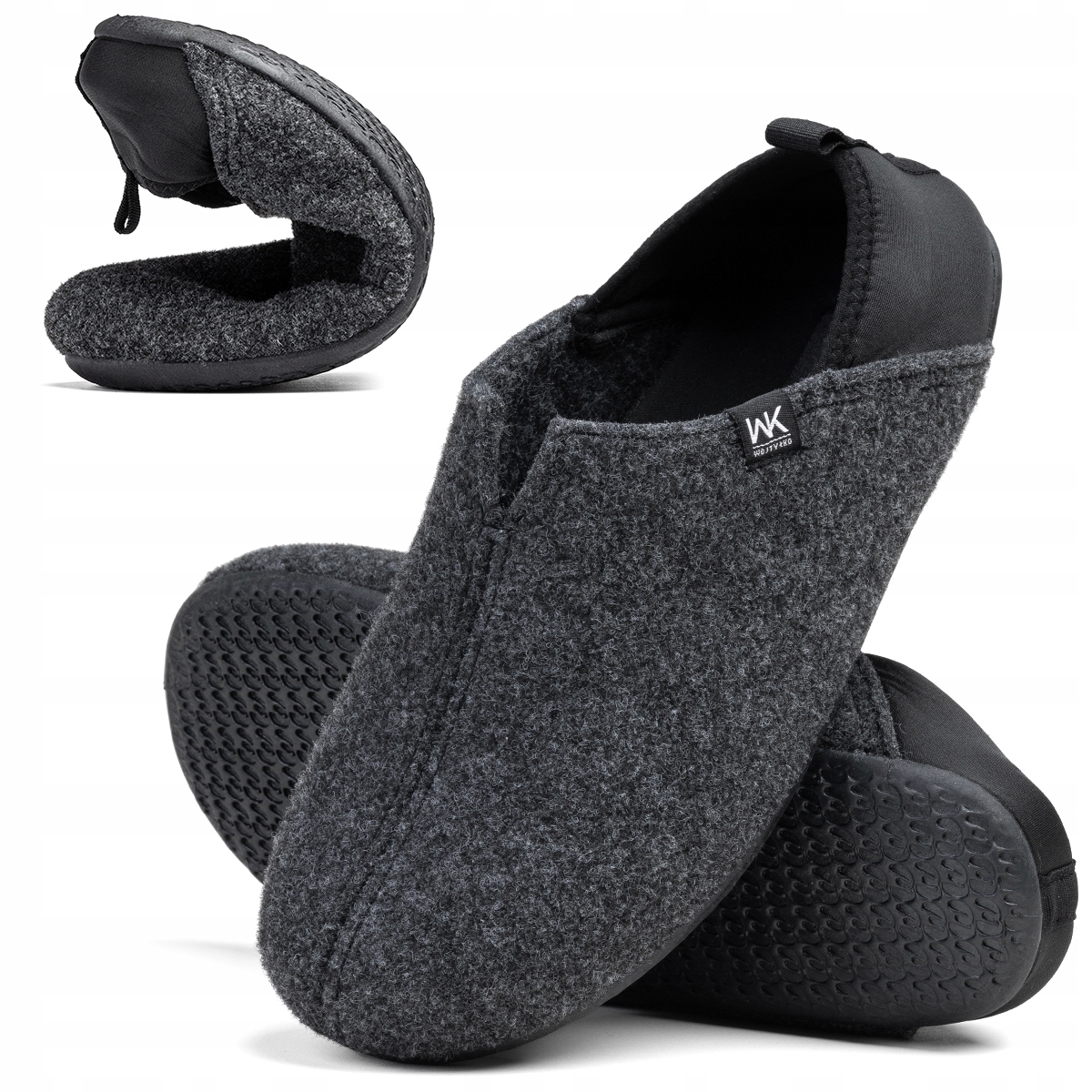 Papuče Barefoot teplé plstěné pantofle Elastické lehké Wojtyłko 45