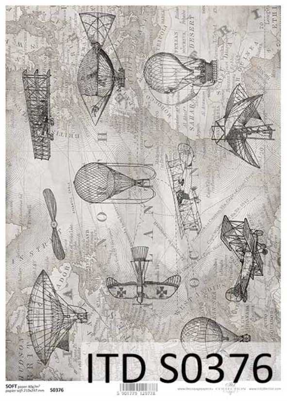 Papier Soft S0376 cienki A4 decoupage