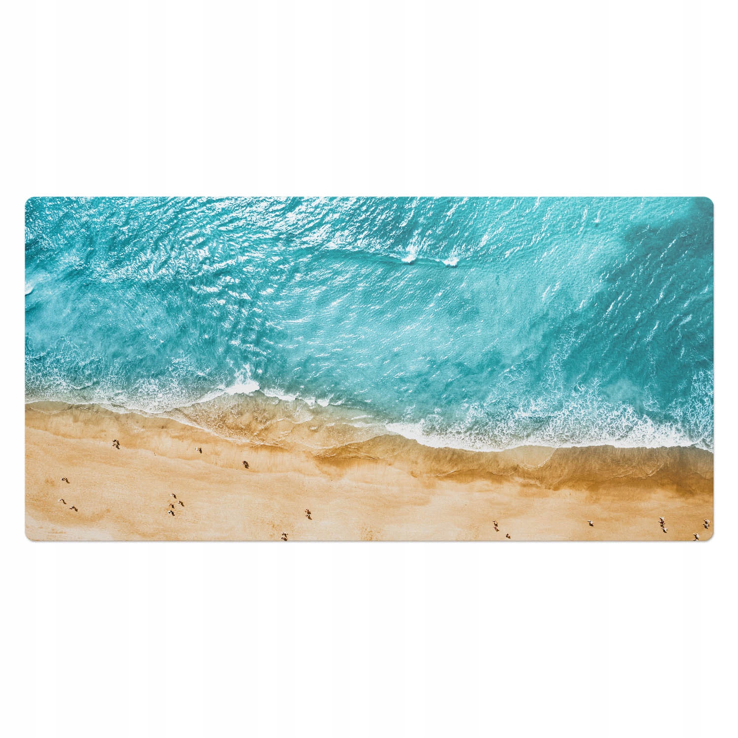 Mata Ochronna Podkładka Na Biurko Stół Plaża i fale z lotu ptaka 100x50 cm