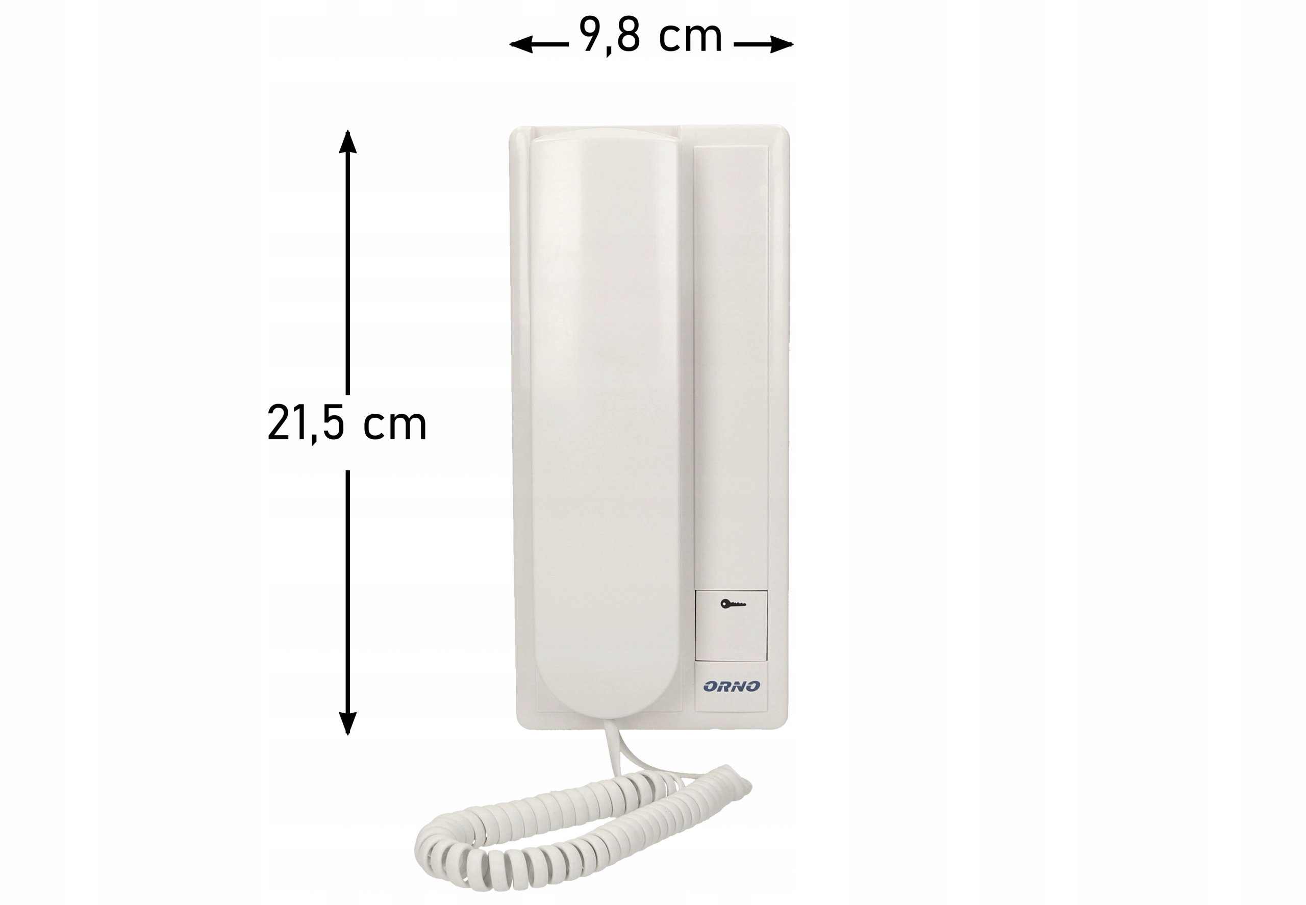 Jednorodzinny Domofon Słuchawkowy Przewodowy Podtynkowy do Furtki Srebrny Typ domofonu Przewodowy