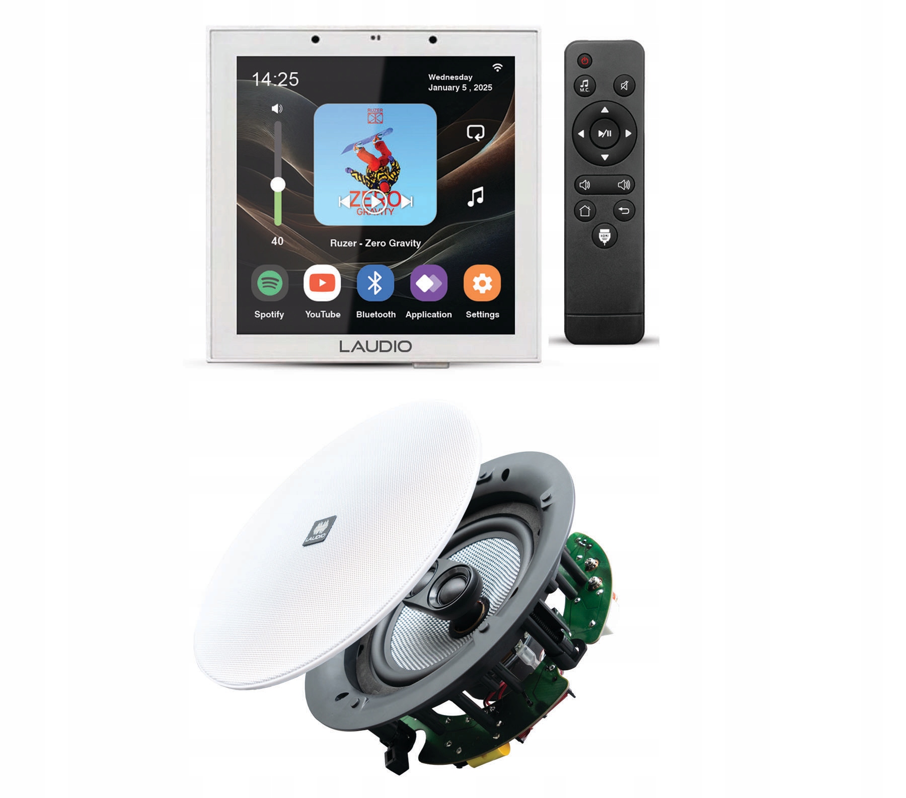 Laudio W40WIFI Internetové Podomietkové Rádio S Bt Usb Stereo Reproduktor 50 W