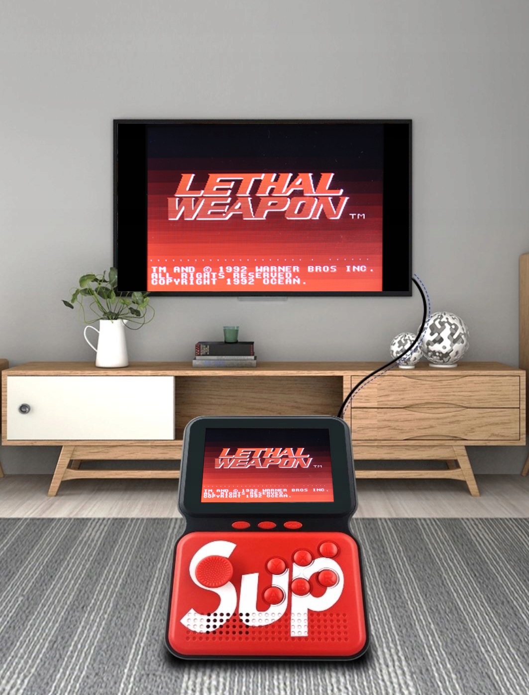 MINI KONSOLA SUP PRO PRZENOŚNA NES SFC 804 GRY +TV Model SUP PRO