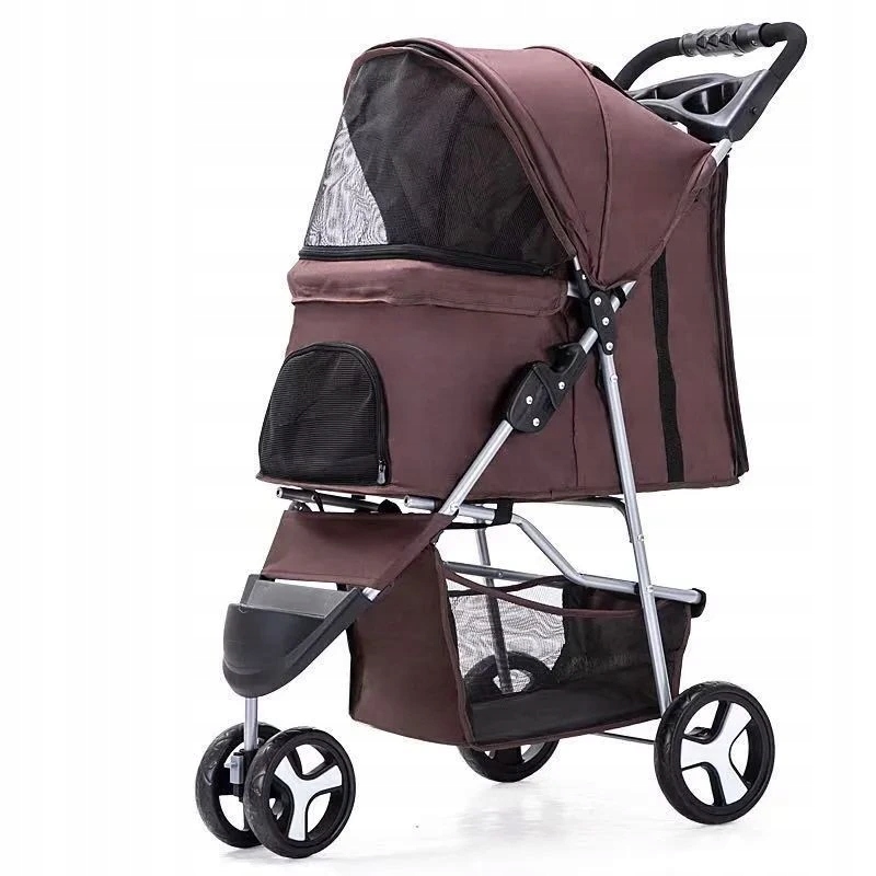 Levně Buggy Kočárek pro psy 47 x 100 x 80 cm, Hnědá