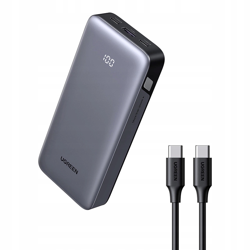 Powerbanka 20000 mAh Ugreen PB532, Usb 2x Usb-c, 30 W (šedá)