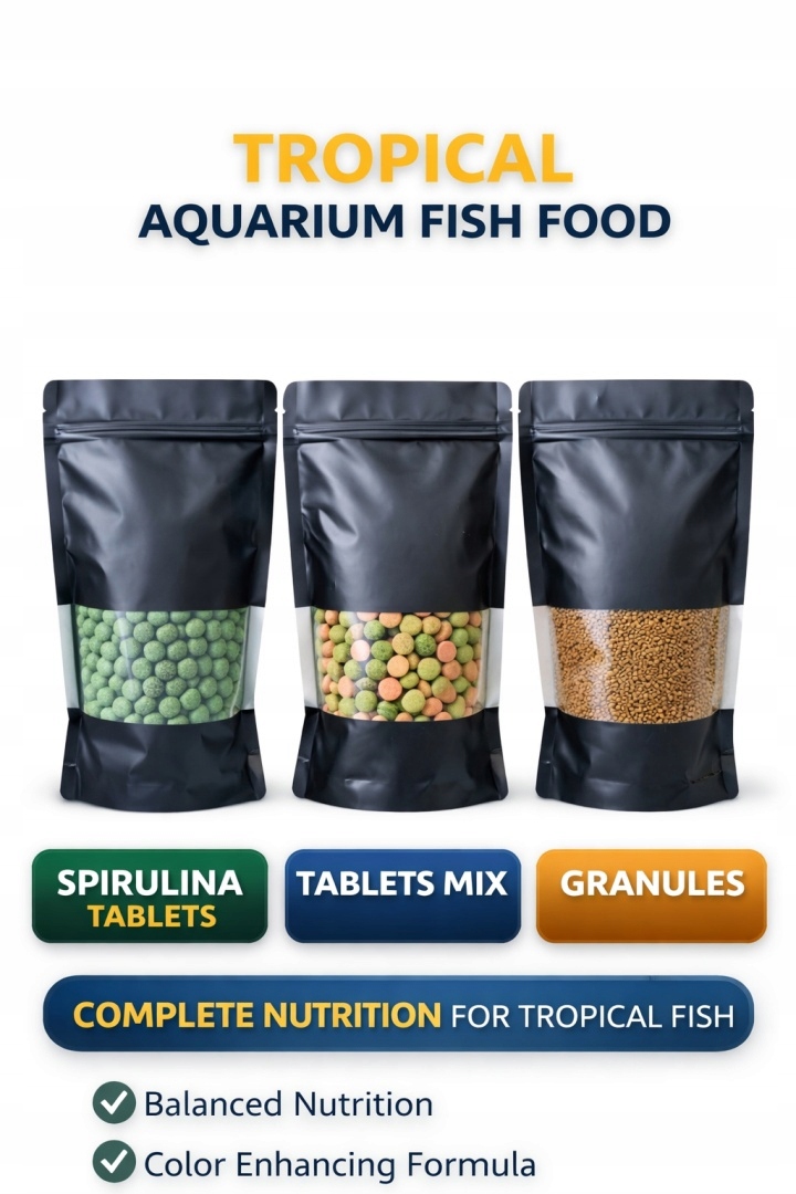 Krmivo pro ryby Spirulina Granulátové tablety Kompletní sada XXL do akvária