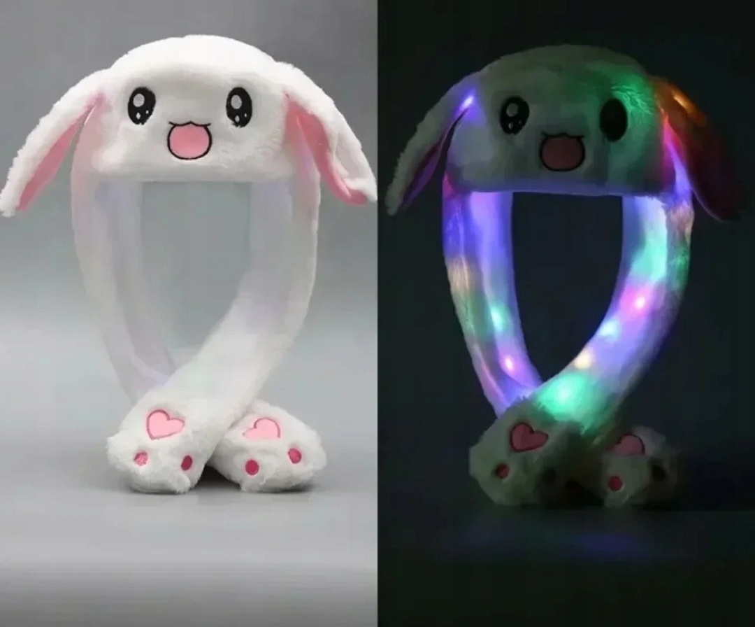 CZAPKA RUCHOME USZY KRÓLIK ŚWIATŁA LED CZAPKA Z USZAMI Marka Inna marka