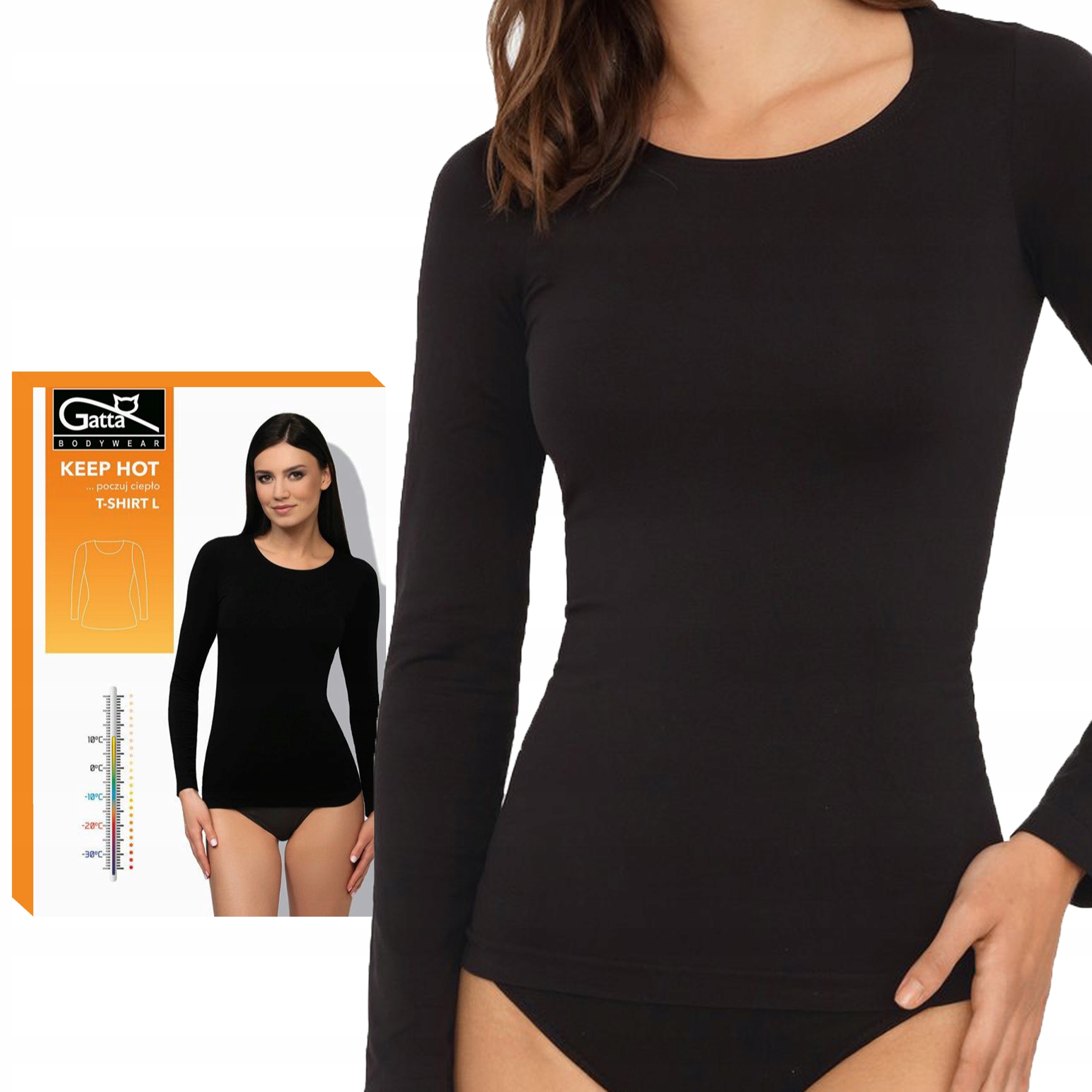

Gatta koszulka T-shirt L czarny damski Keep Hot, M