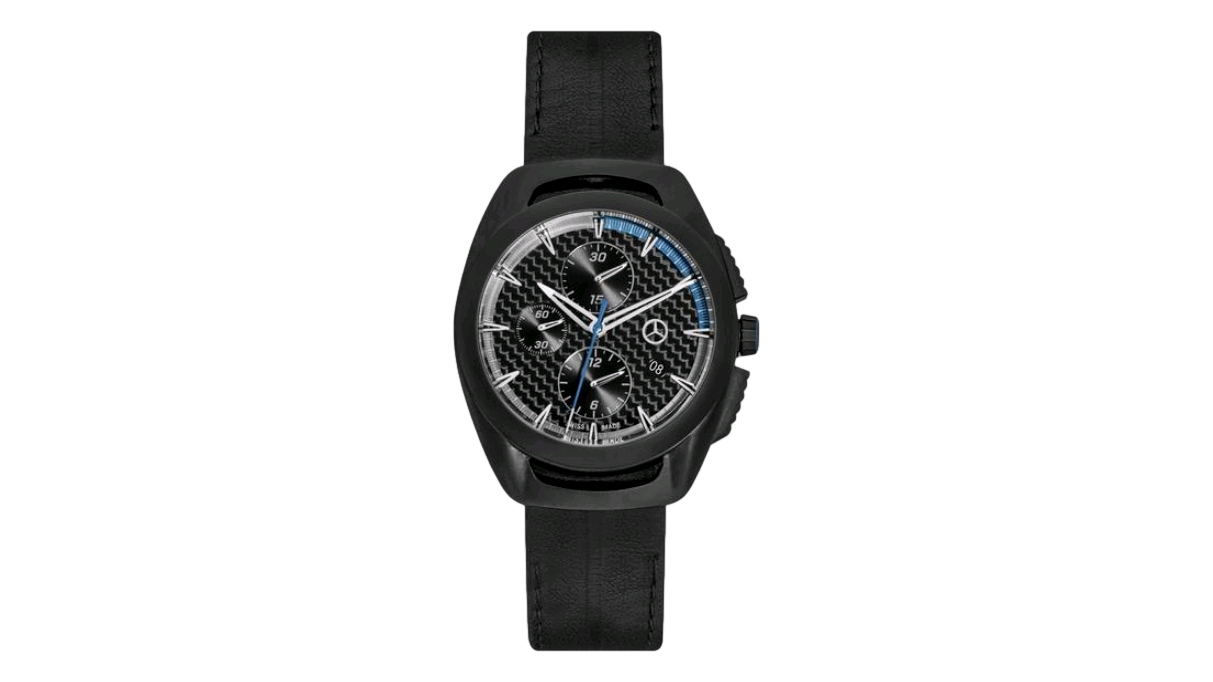 Mercedes Pánske hodinky automat chrono oceľ/koža