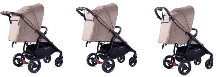WÓZEK SPACEROWY VALCO SNAP4 TREND CHARCOAL Rodzaj kół Pompowane
