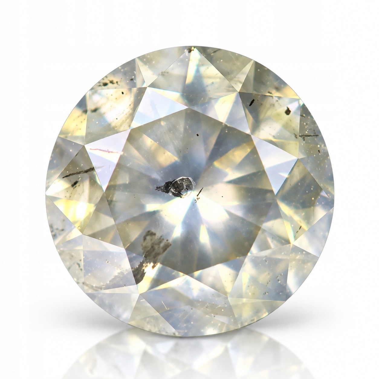 Přírodní diamant 0.75 ct Žlutý Briliant I2 certifikát Wbd