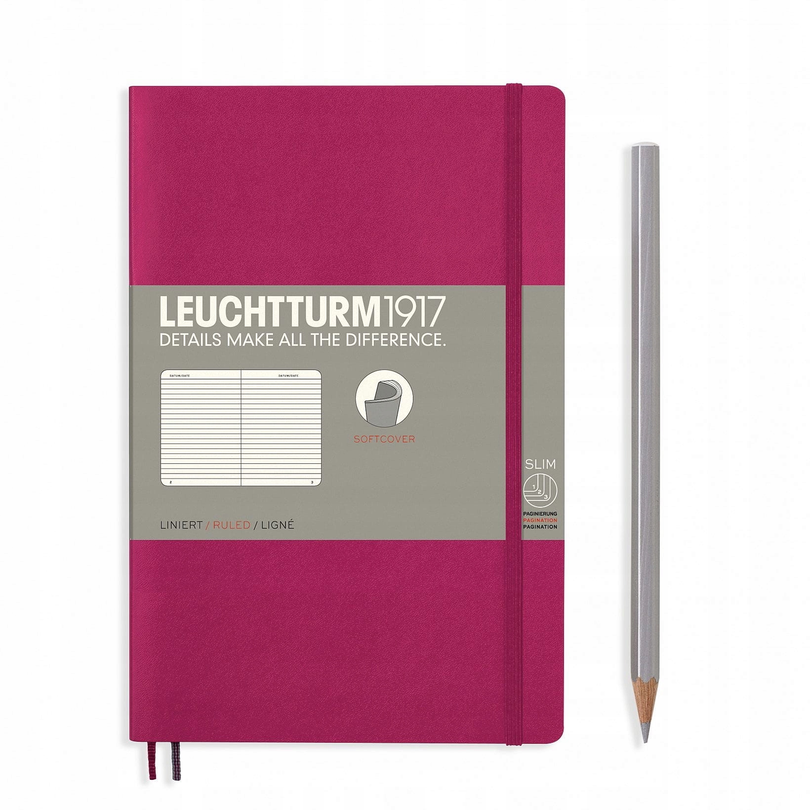 Notatnik Leuchtturm1917 Paperback B6+, Linie, Mali