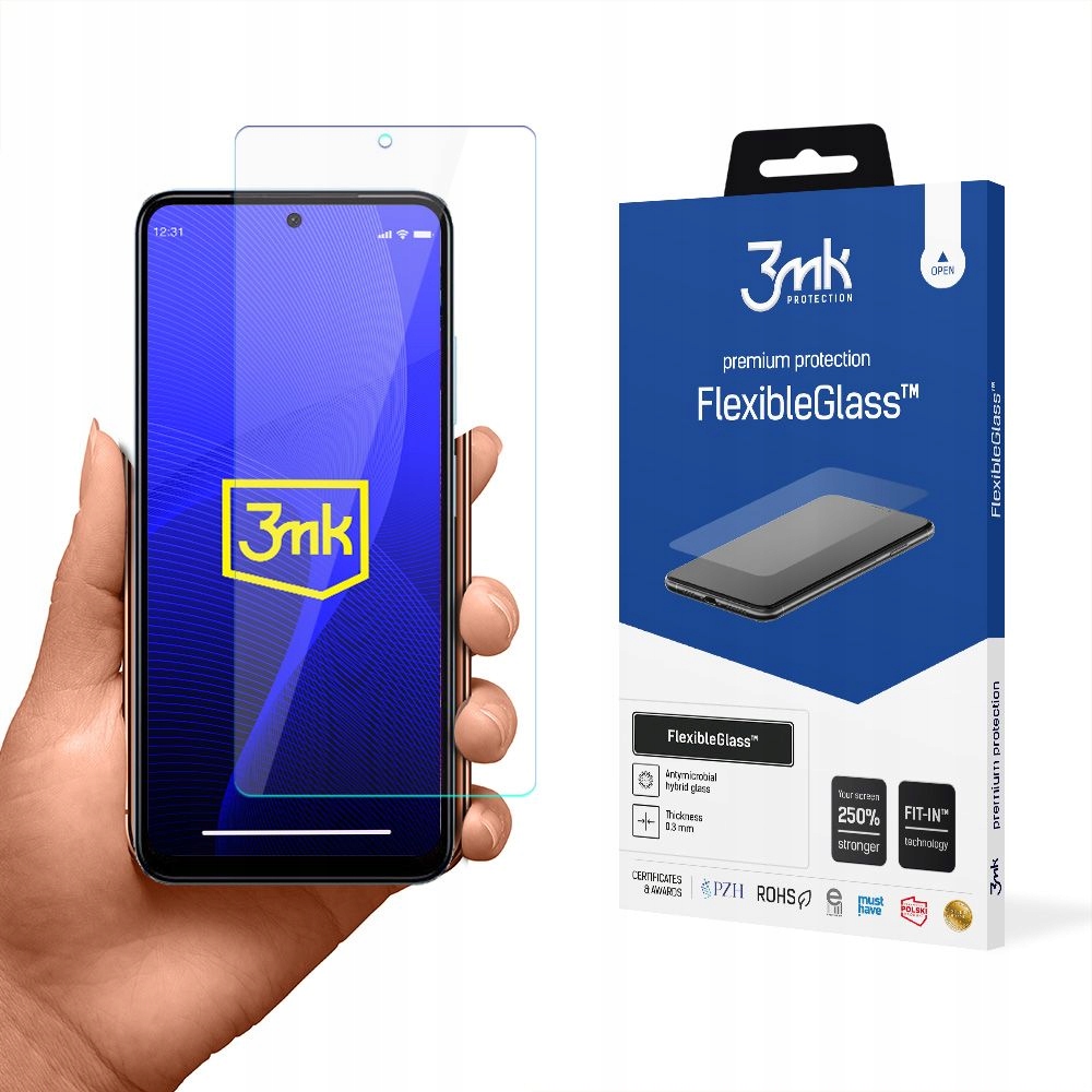 Szkło hybrydowe na ekran do Xiaomi Redmi Note 12s 3mk FlexibleGlass