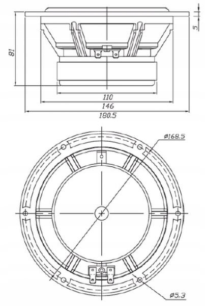 Głośnik Dayton Audio RS180-8 7" - 8ohm Kod producenta PE 295-355