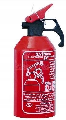 

Gaśnica samochodowa 1kg proszkowa z wieszakiem 21B