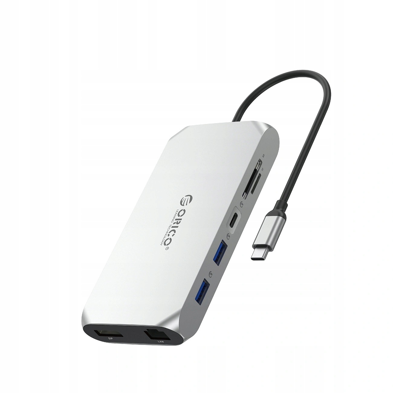 Stacja dokująca Usb-c Orico Xcr 12w1 Pd 100 W, srebrna